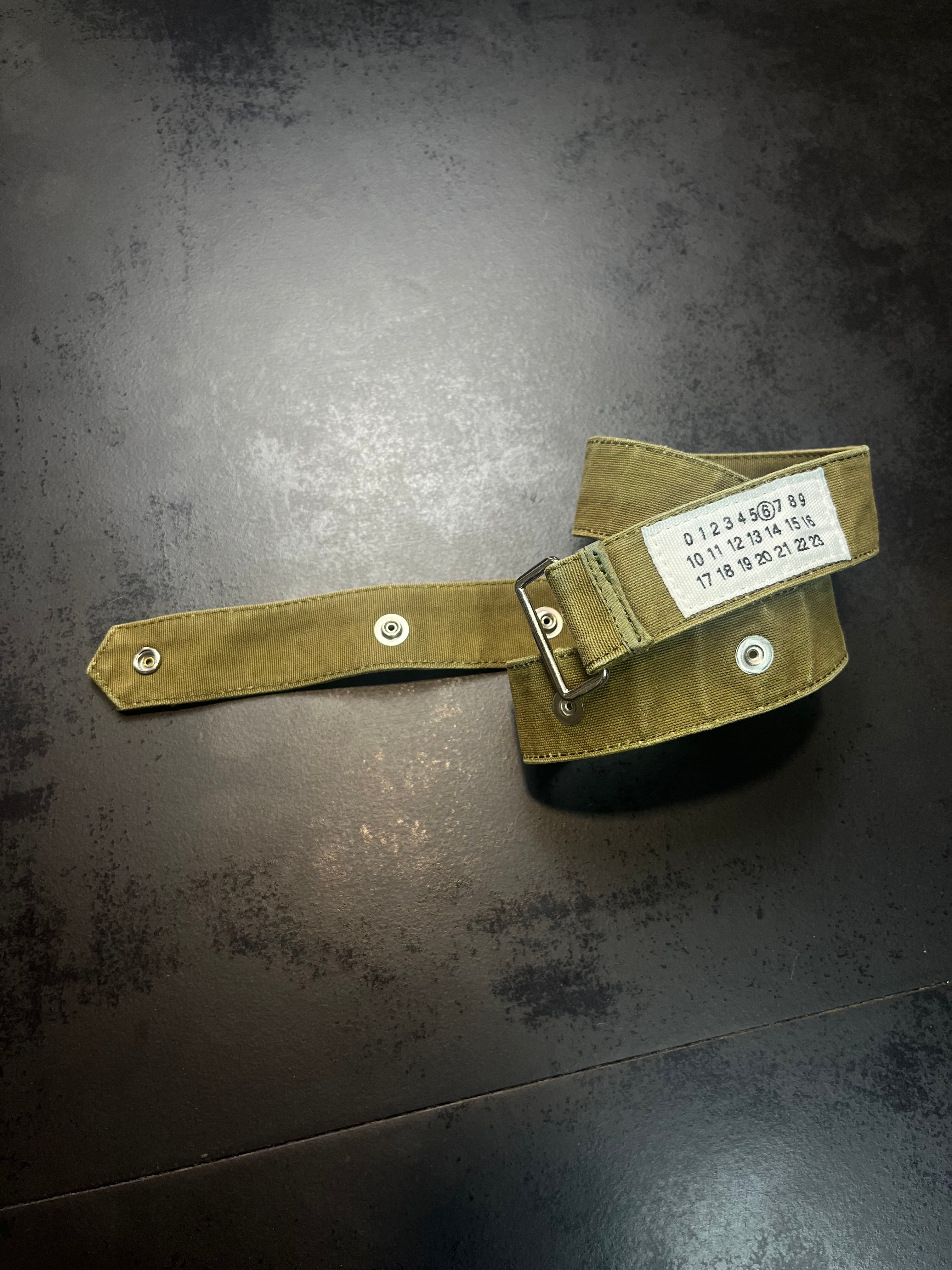 00s Maison Margiela Line 6 Khaki Military Belt