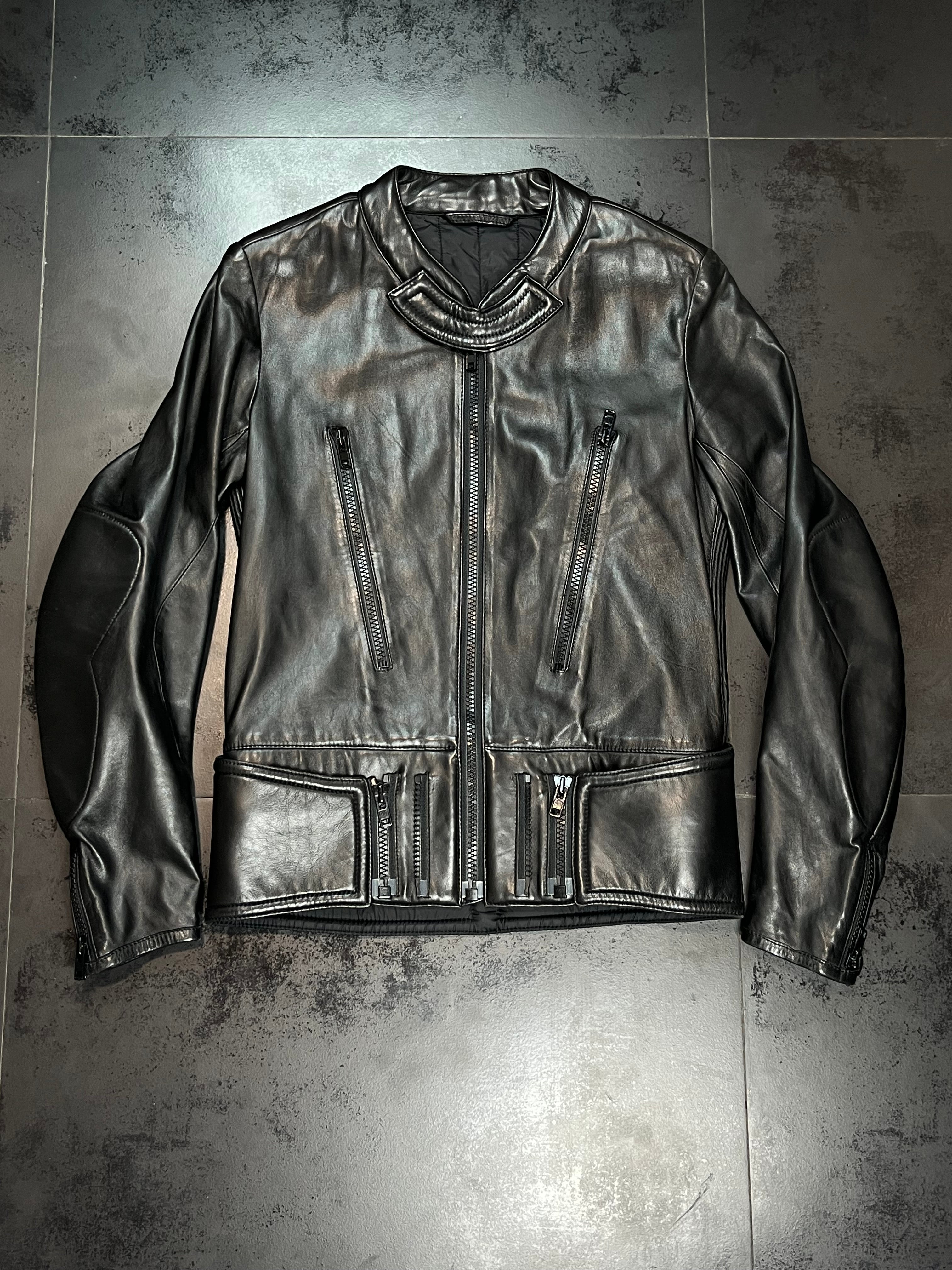 AW11 Maison Margiela 8 zip Rider Leather Jacket