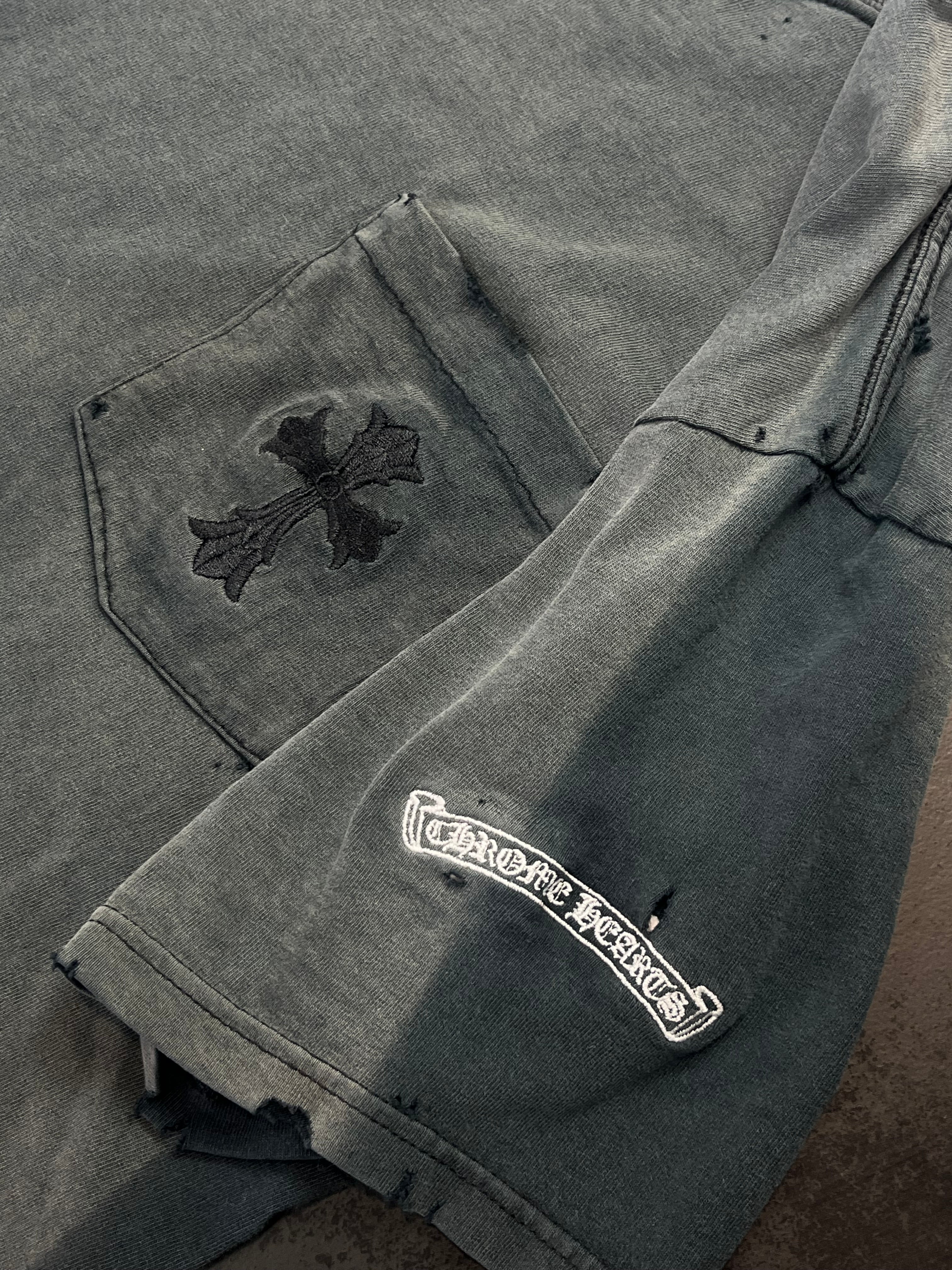 90's Chrome Hearts Cross/Scroll Embroidery Pocket Tee