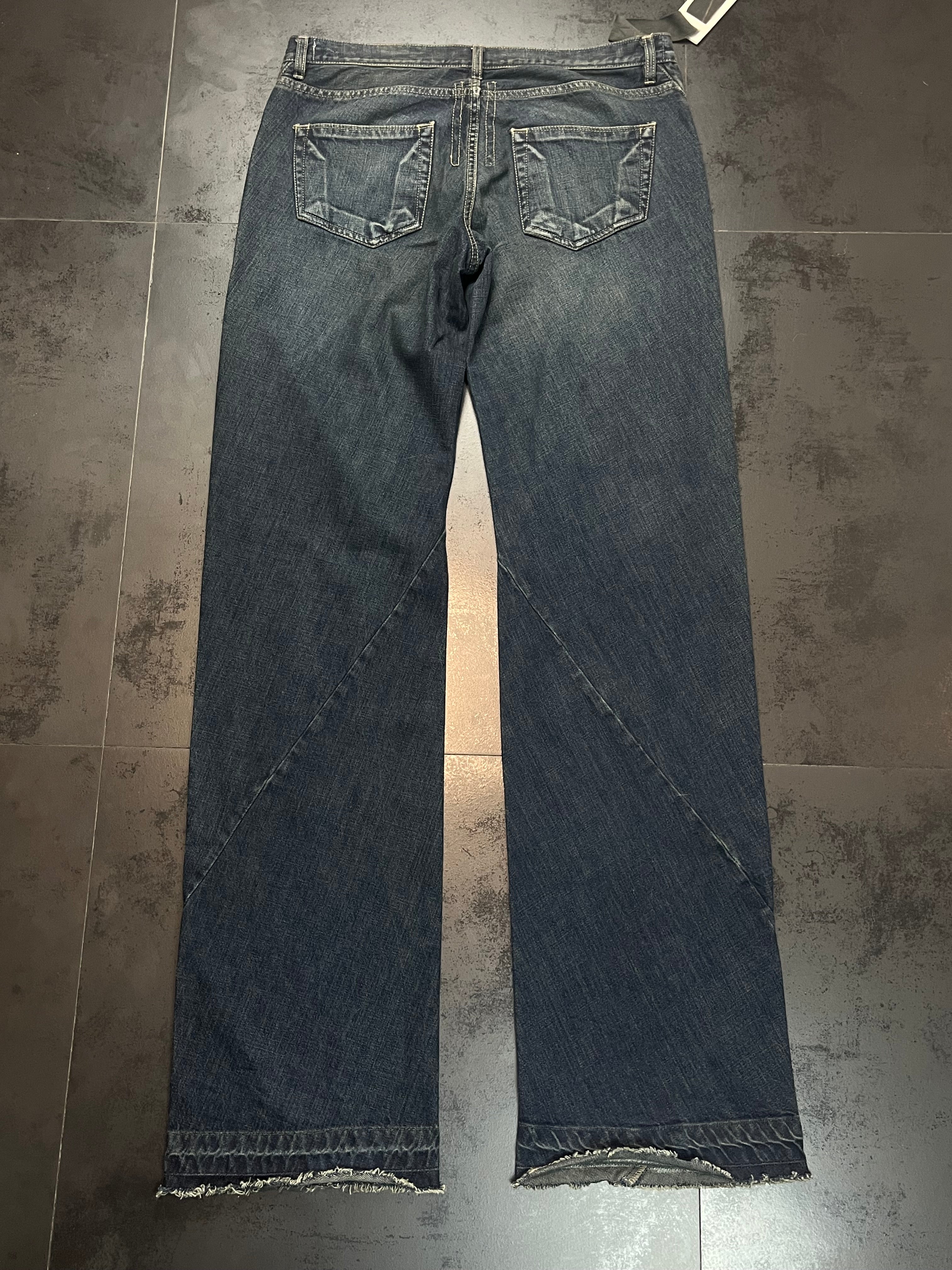 2009 Rick Owens Drkshdw Spiral Bias Bootcut Denim