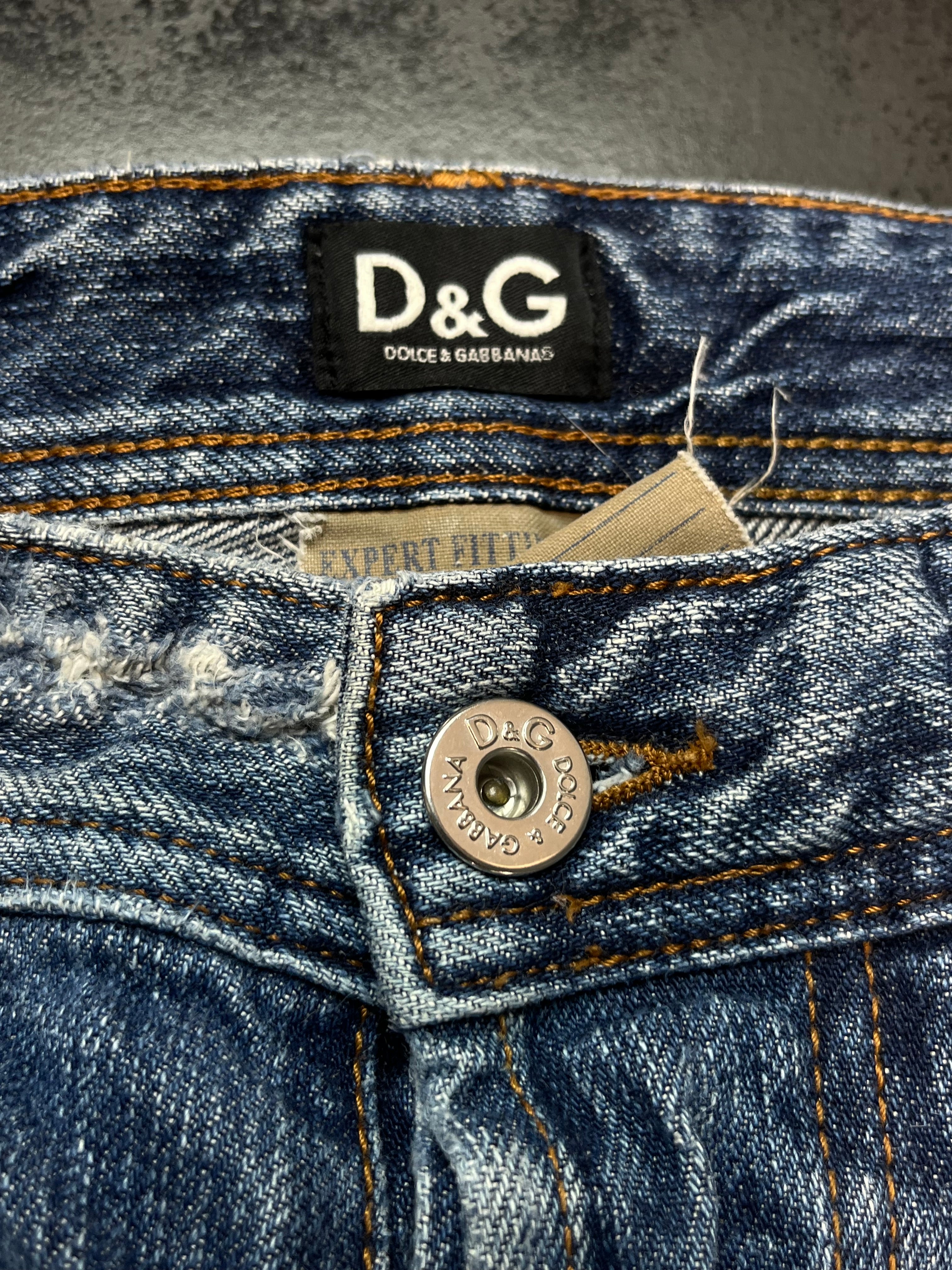 2000s Dolce & Gabbana Low Rise Flared Jeans
