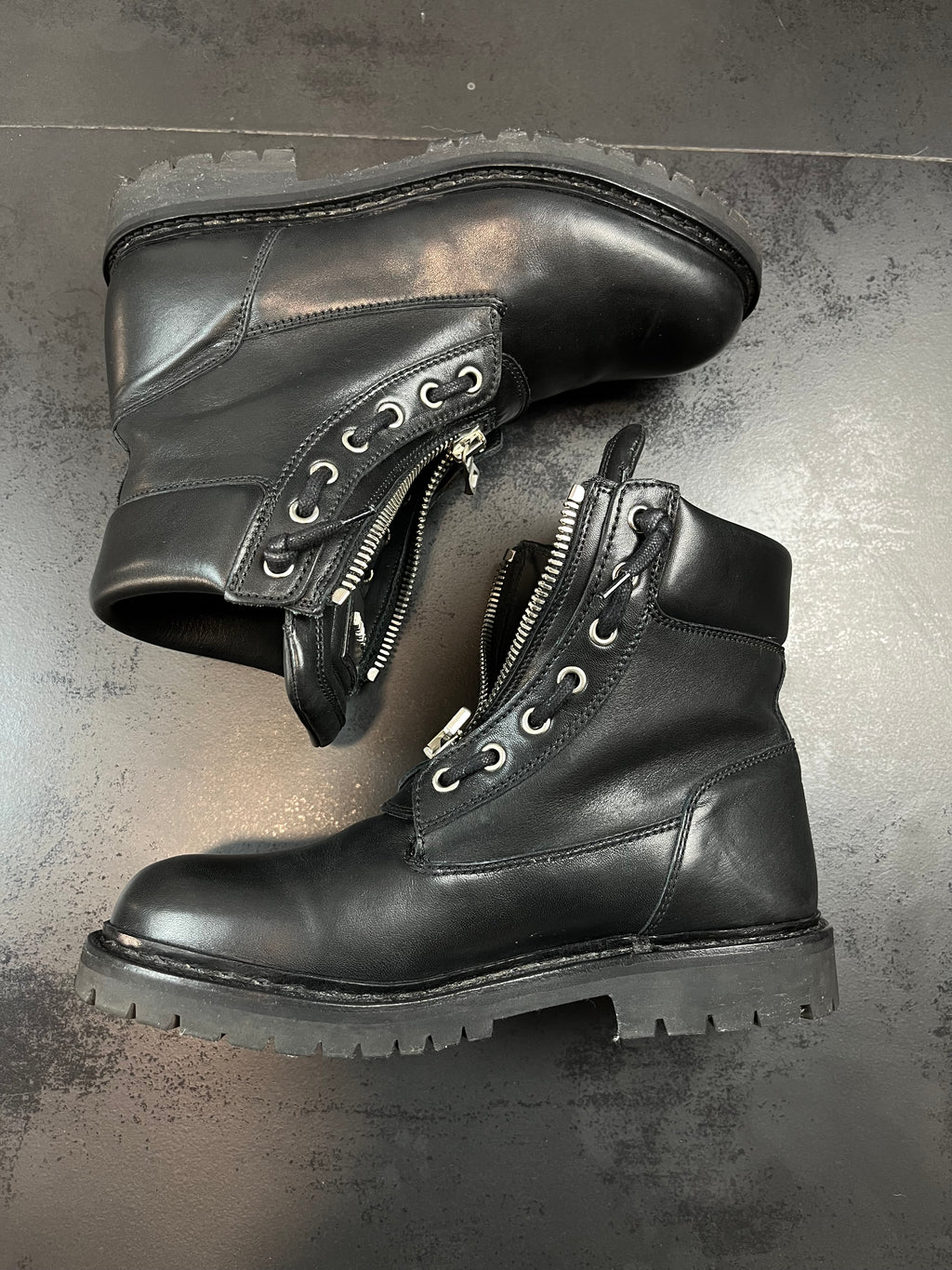 AW11 Balmain “Taiga” Leather Ranger Boots