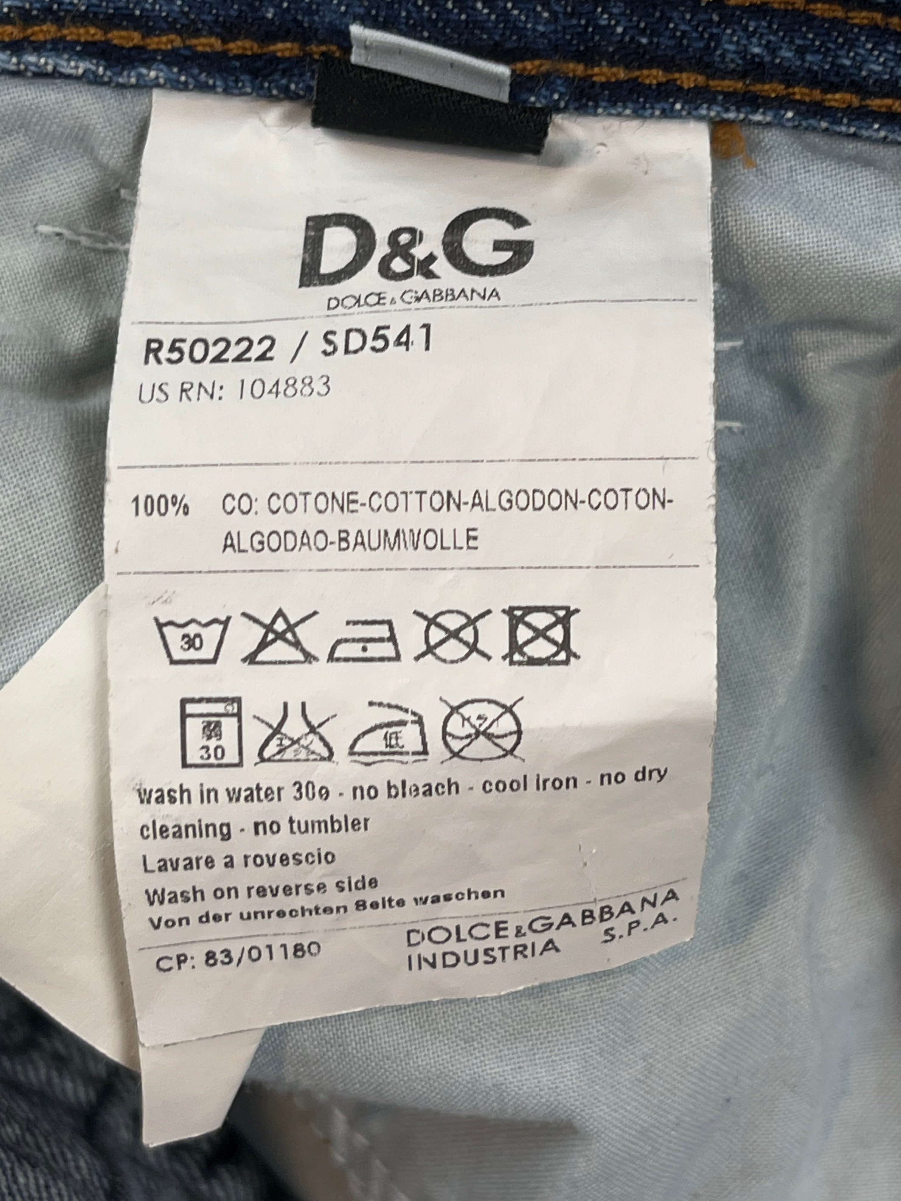 2000s Dolce & Gabbana Low Rise Flared Jeans