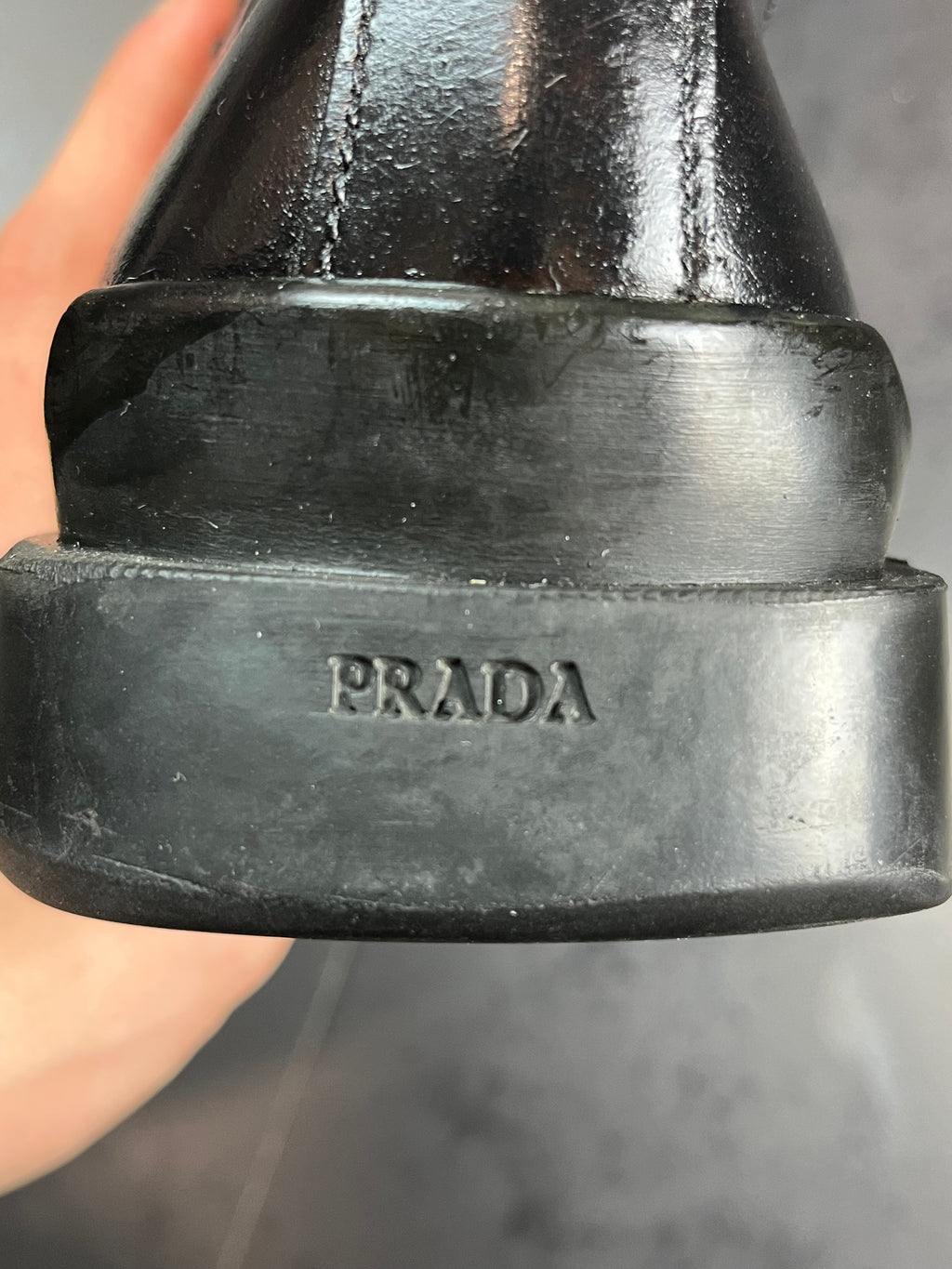 AW99 Prada Square Toe Moto Boots