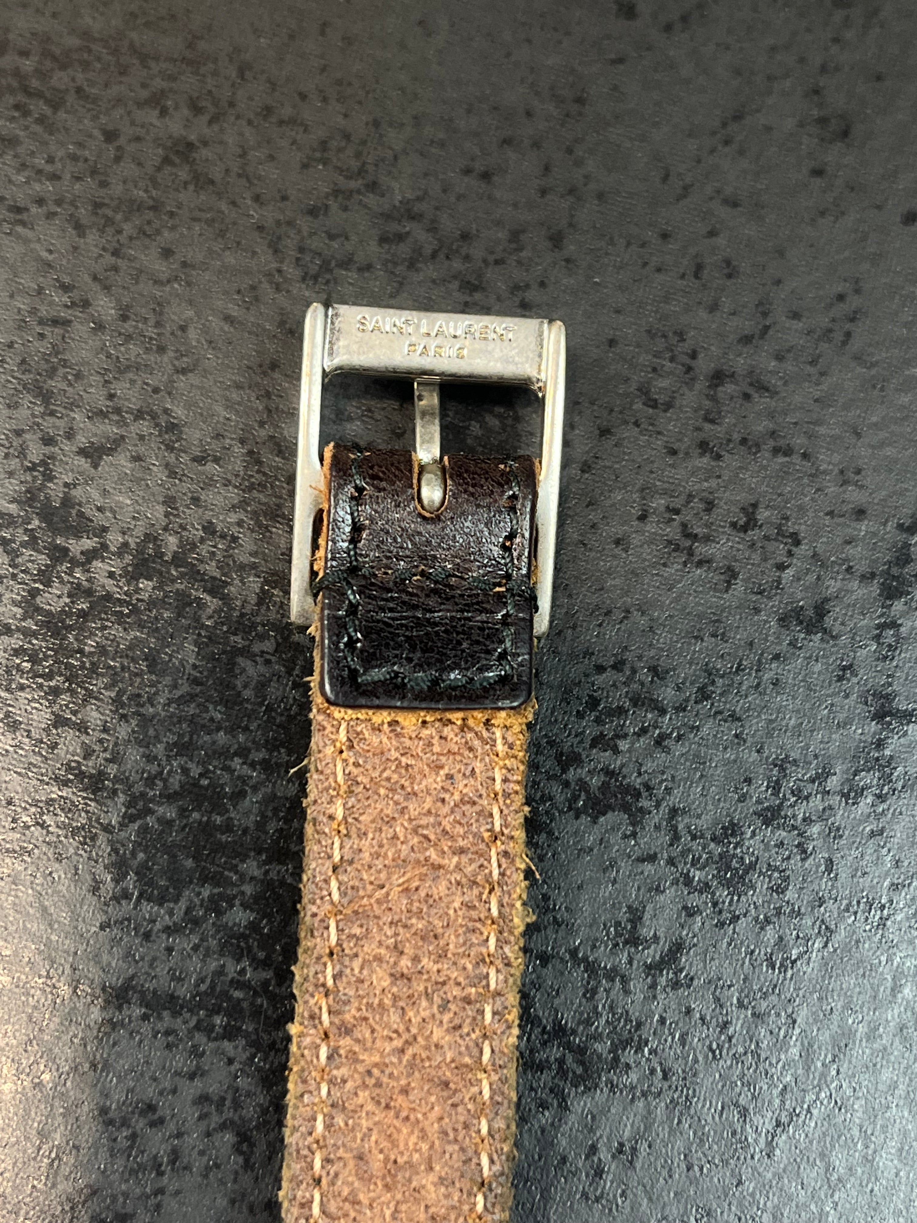 AW15 Saint Laurent Paris Pyramid Studded Belt By Hedi Slimane