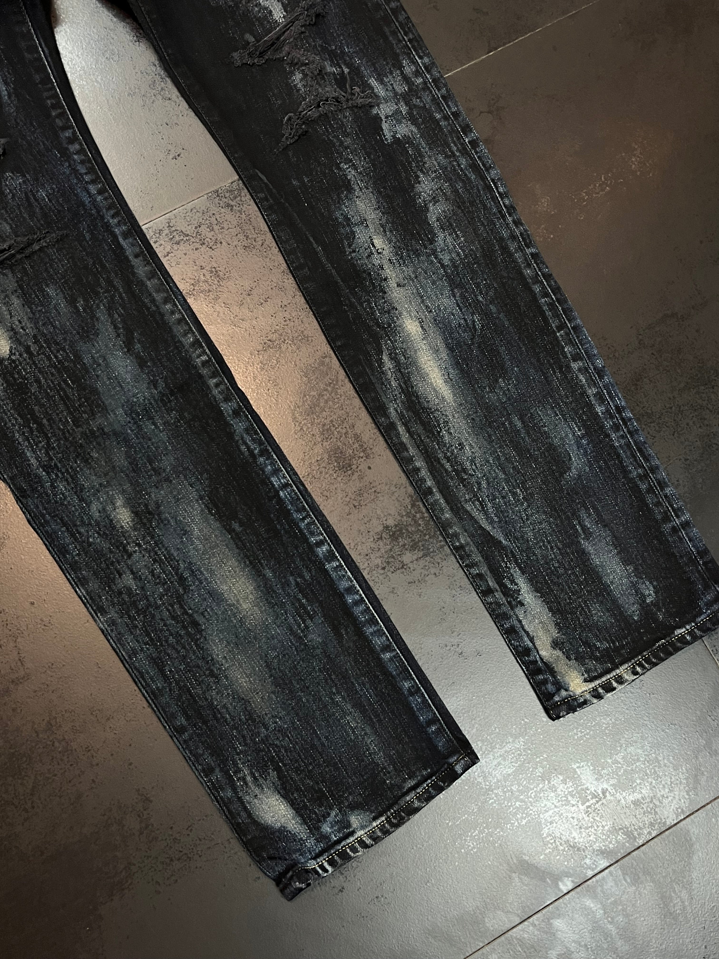 2014 Saint Laurent Paris “Oil Spill” Denim By Hedi Slimane