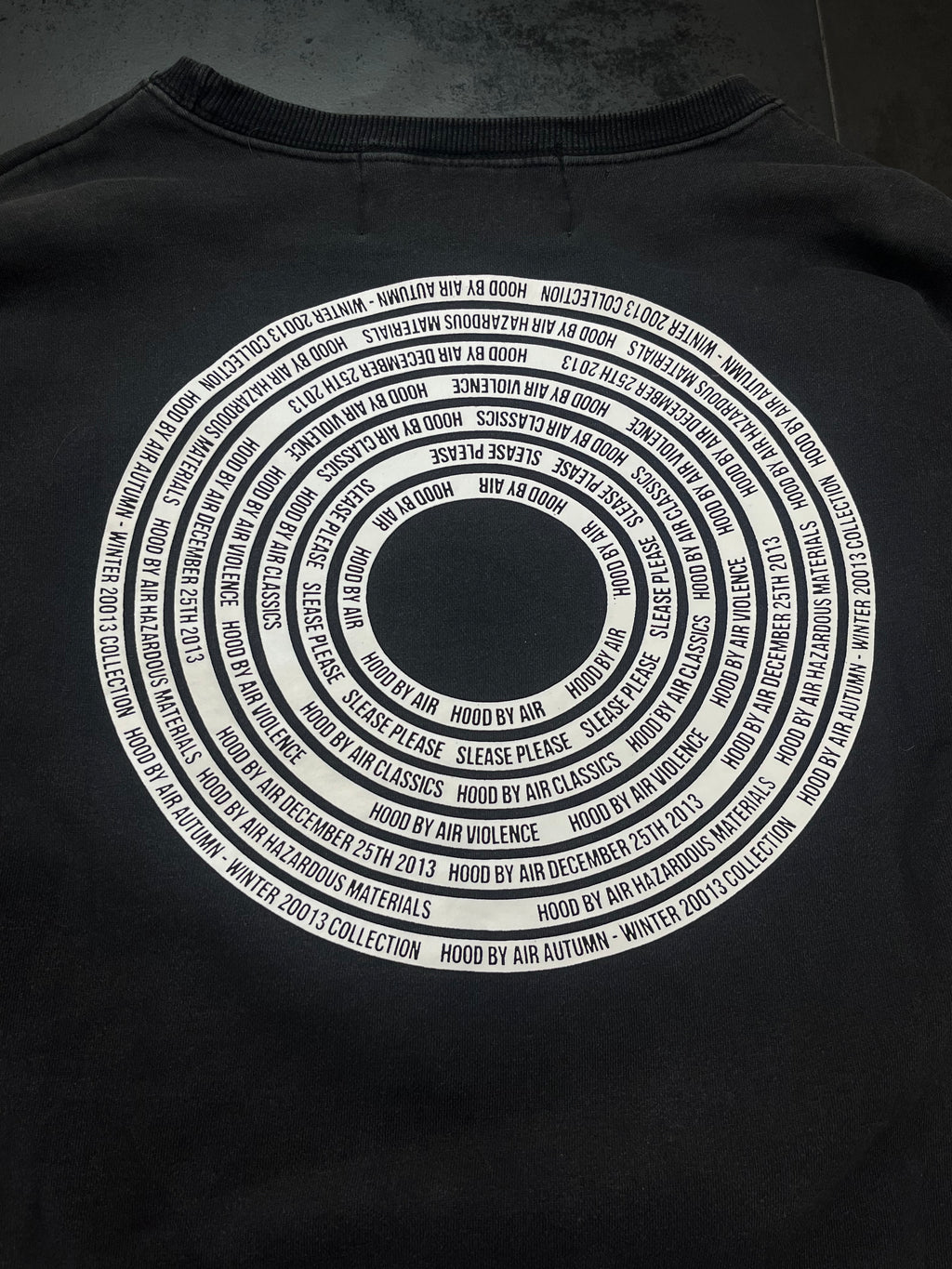 FW13 Hood By Air Boxy Cut Graphic Sweatshirt By Shayne Oliver