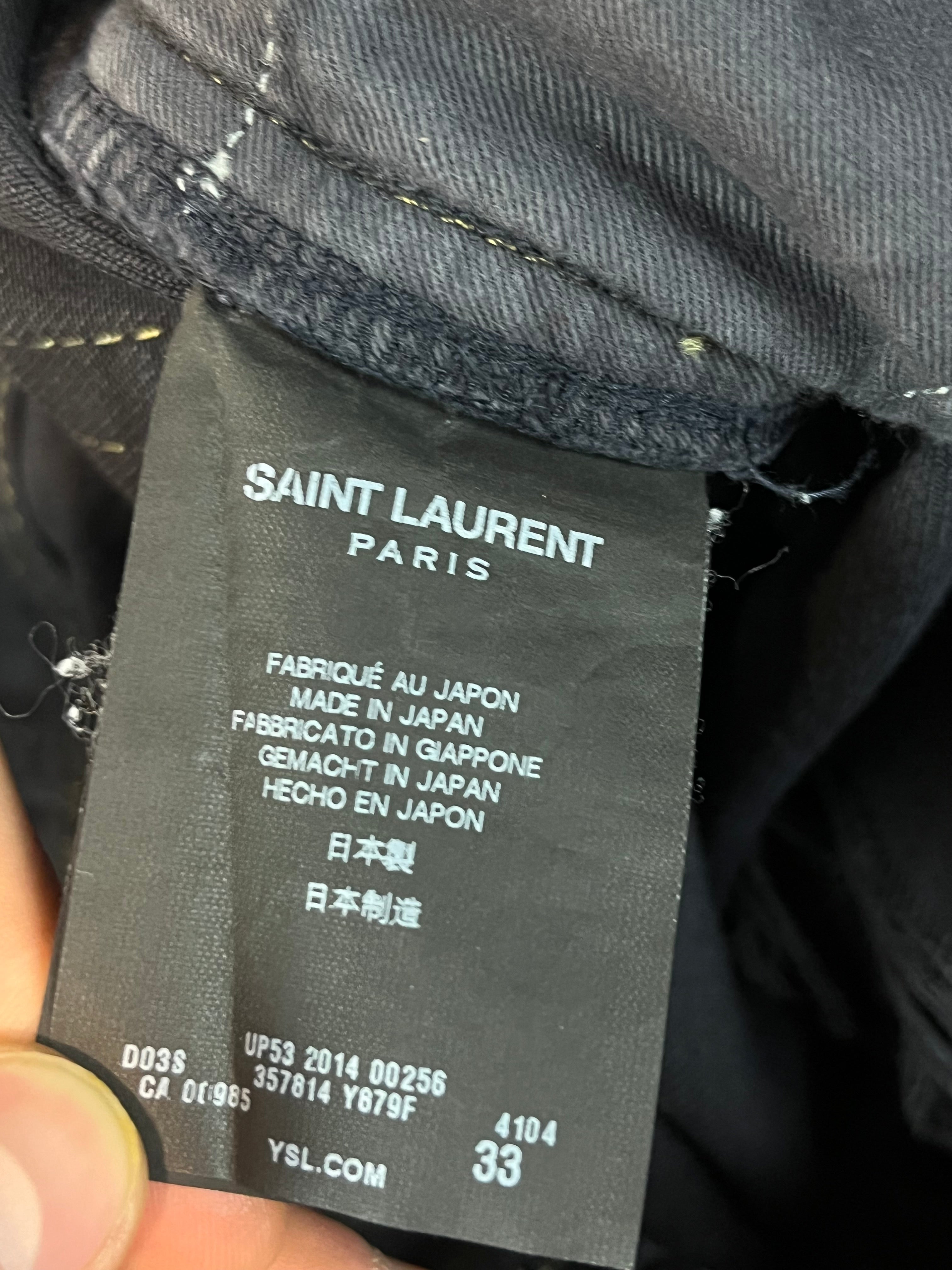 2014 Saint Laurent Paris “Oil Spill” Denim By Hedi Slimane