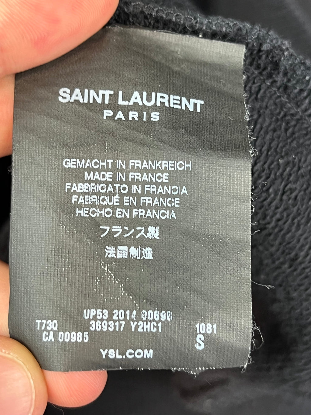 AW14 Saint Laurent Ornament/Leather Fringes Sweatshirt By Hedi Slimane