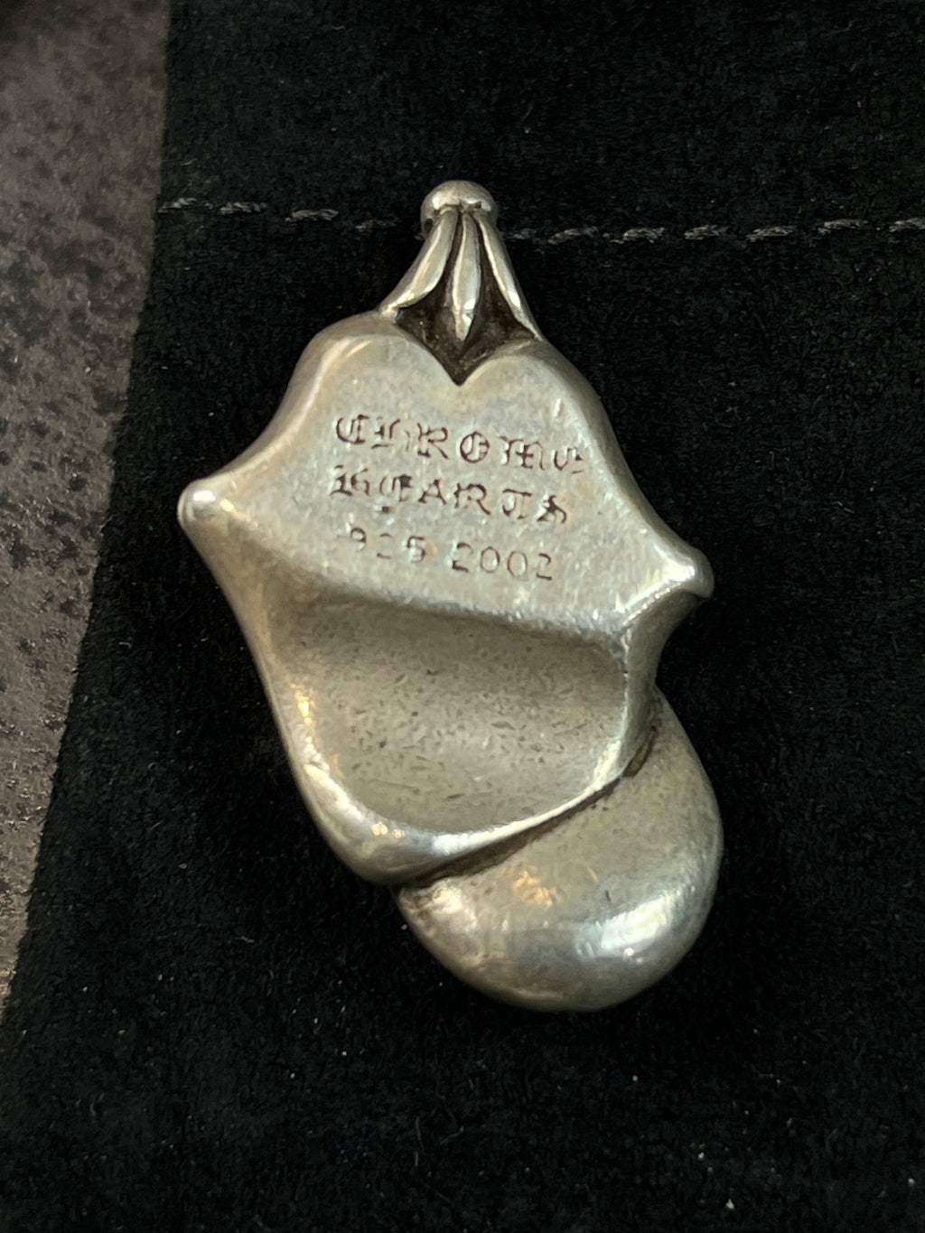 2002 Chrome Hearts Pendant + Leather Braid Necklace