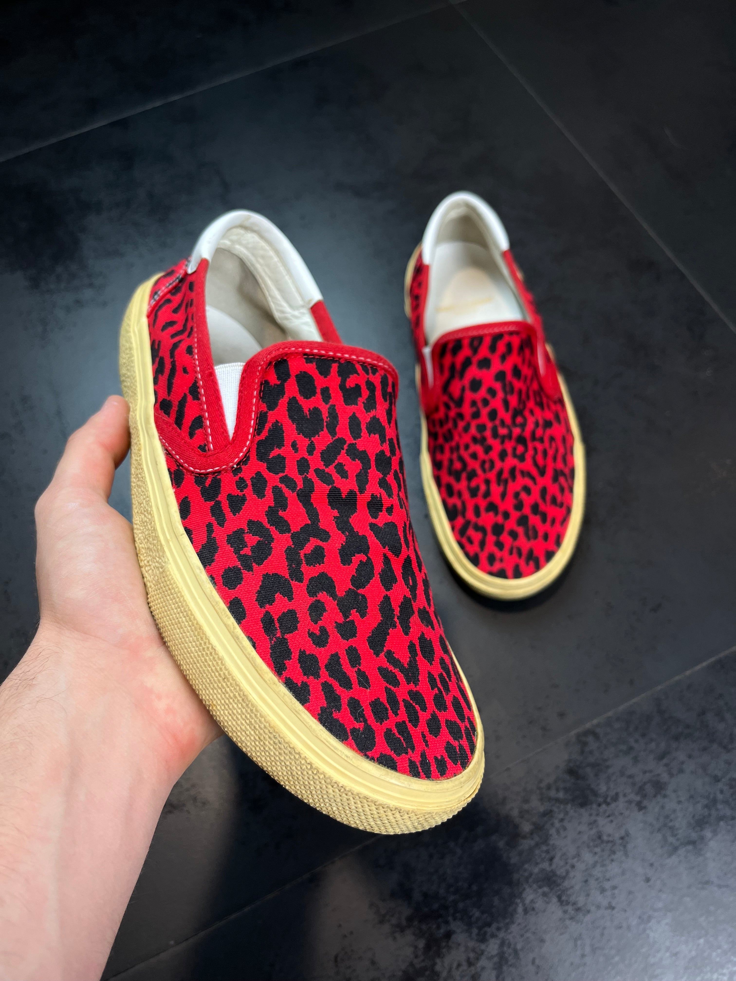 Saint Laurent Paris “Babycat” Slip Ons By Hedi Slimane