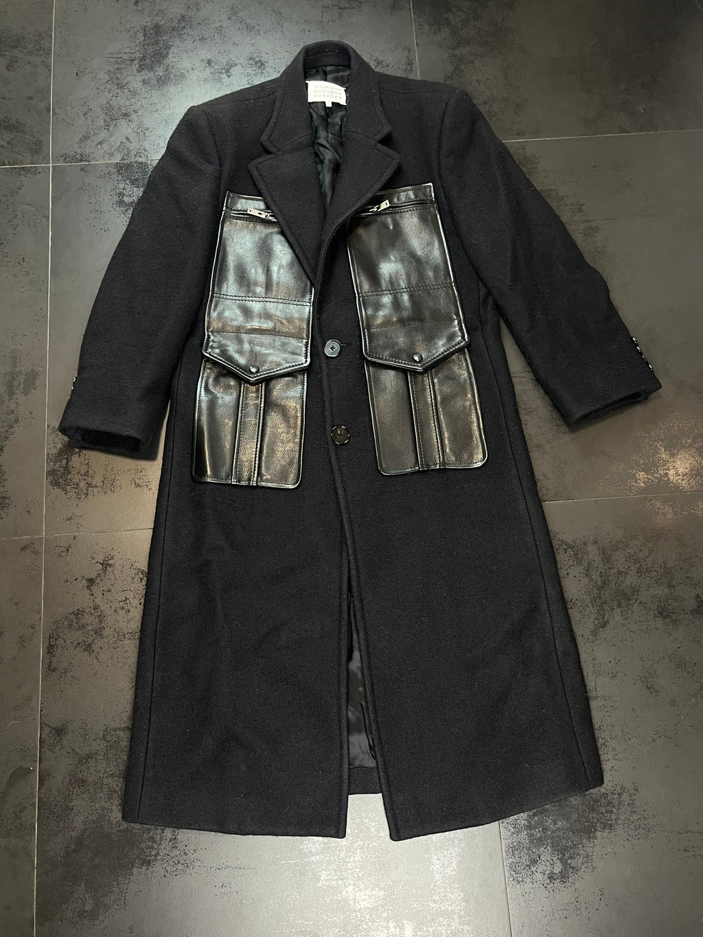 AW15 Maison Margiela Sartorial Leather Patches Coat