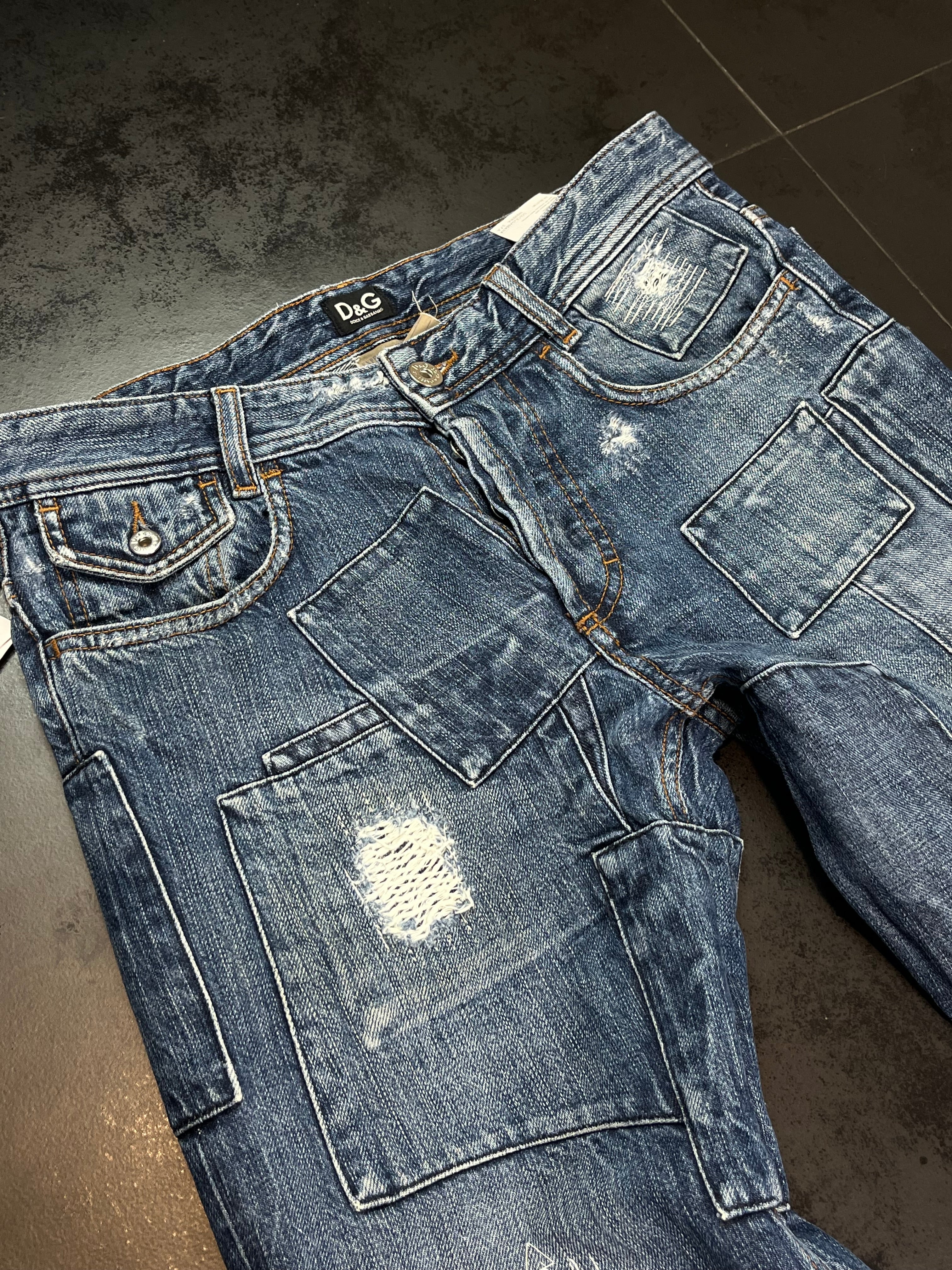 2000s Dolce & Gabbana Low Rise Flared Jeans