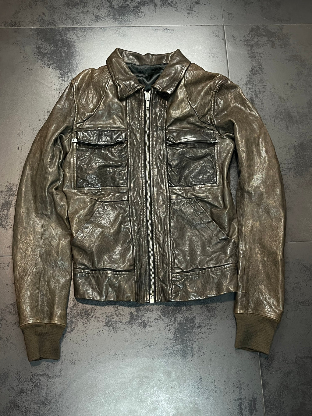 AW08 Rick Owens Stag “Bruiser” 5 Pocket Leather Jacket