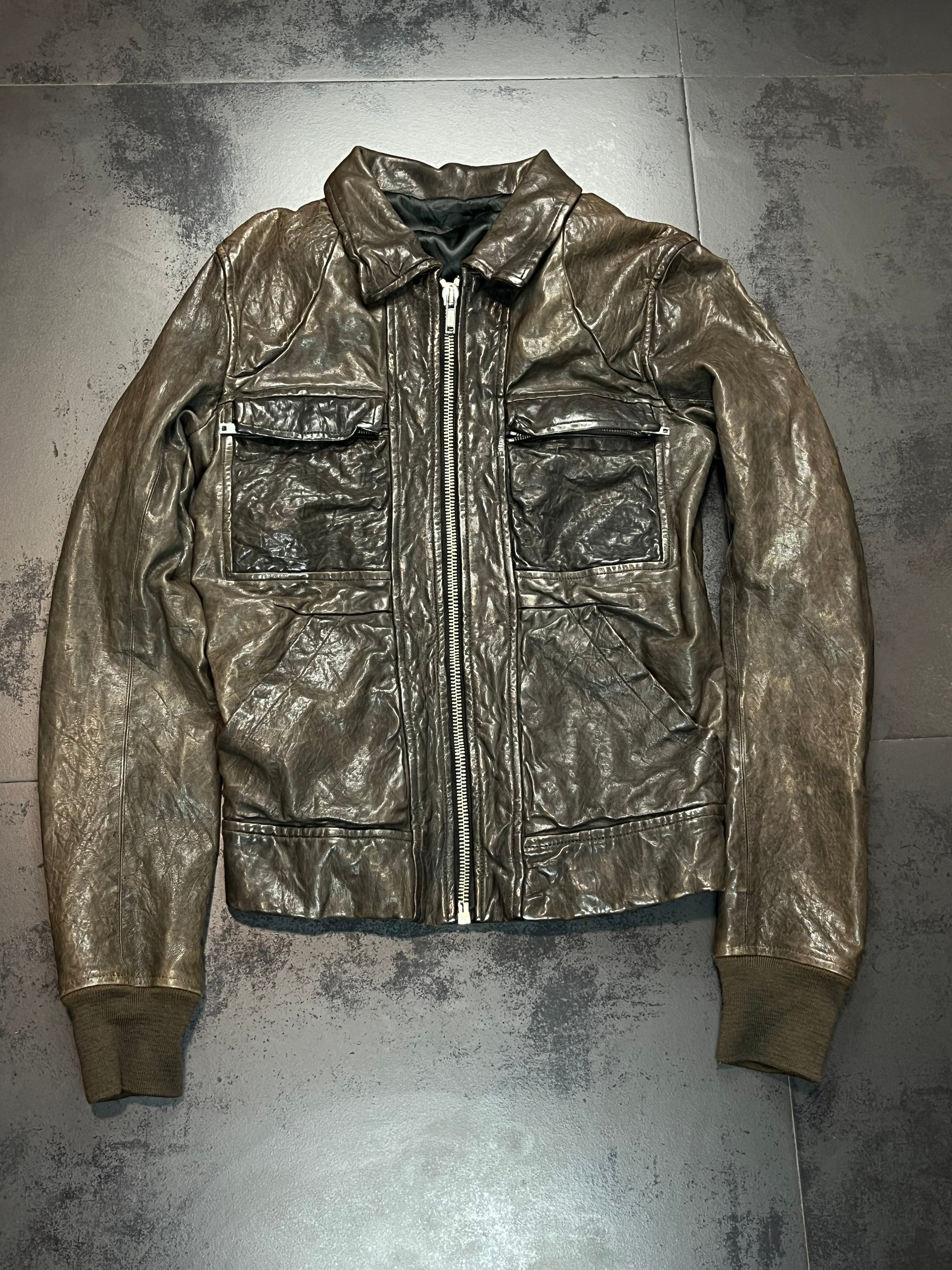 AW08 Rick Owens Stag “Bruiser” 5 Pocket Leather Jacket