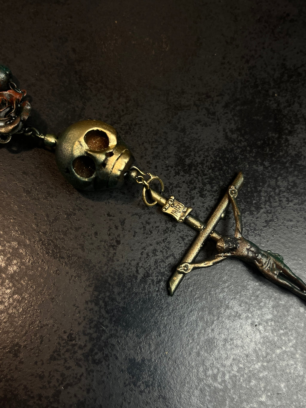 1of1 1994 Jean Pault Gaultier Buffalo-Rose-Skull Rosary