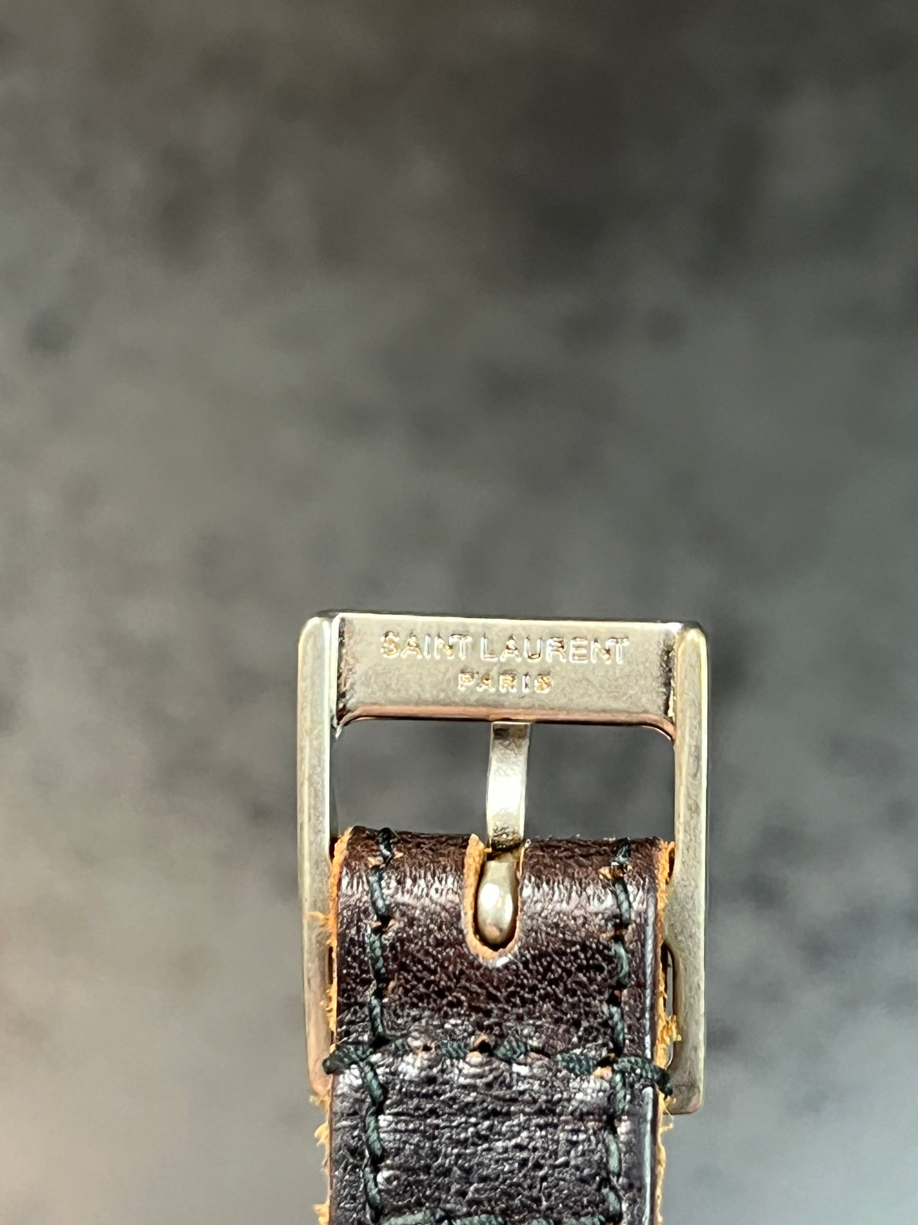 AW15 Saint Laurent Paris Pyramid Studded Belt By Hedi Slimane