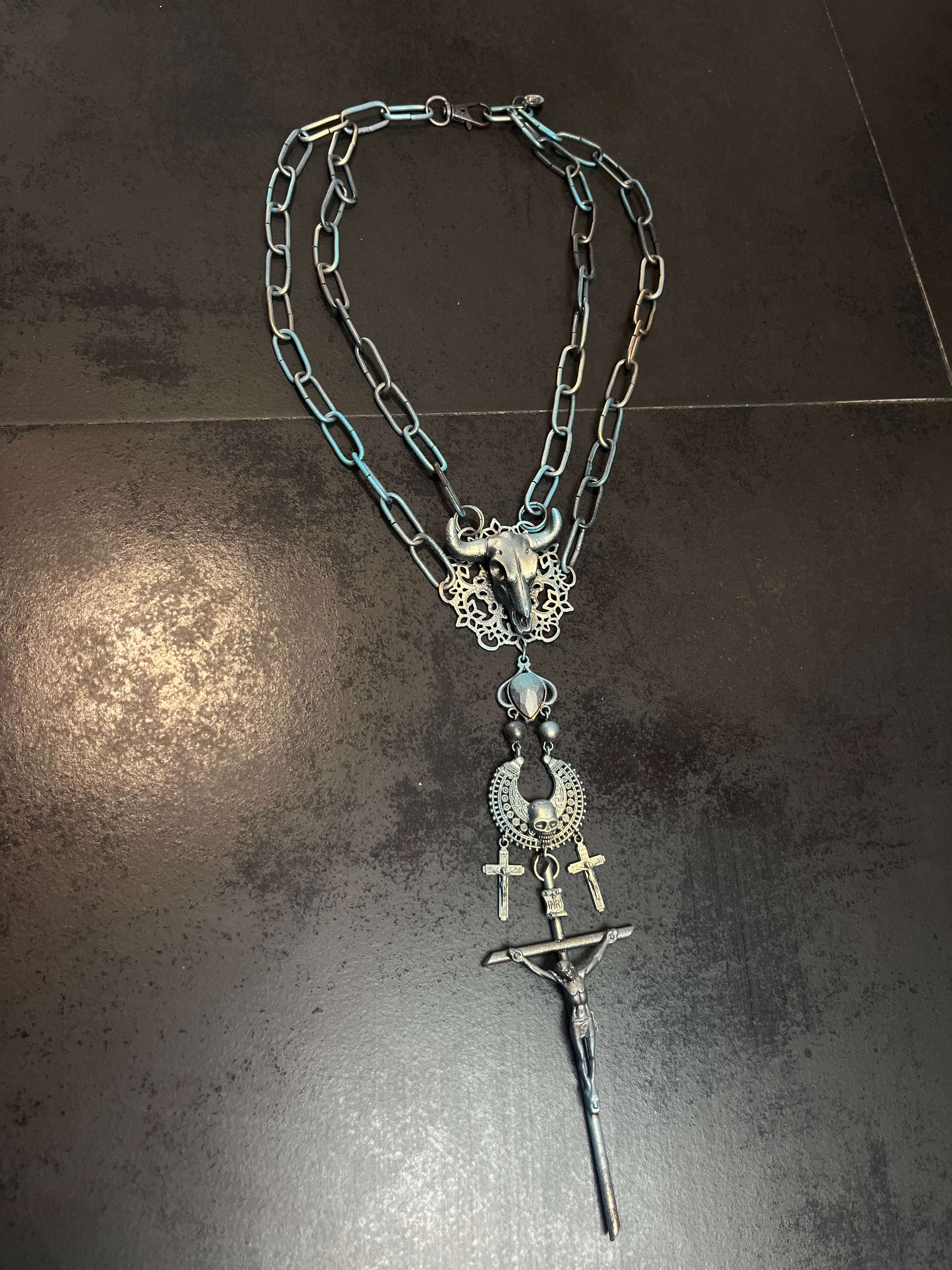 1of1 1994 Jean Pault Gaultier Multichains-Buffalo Rosary