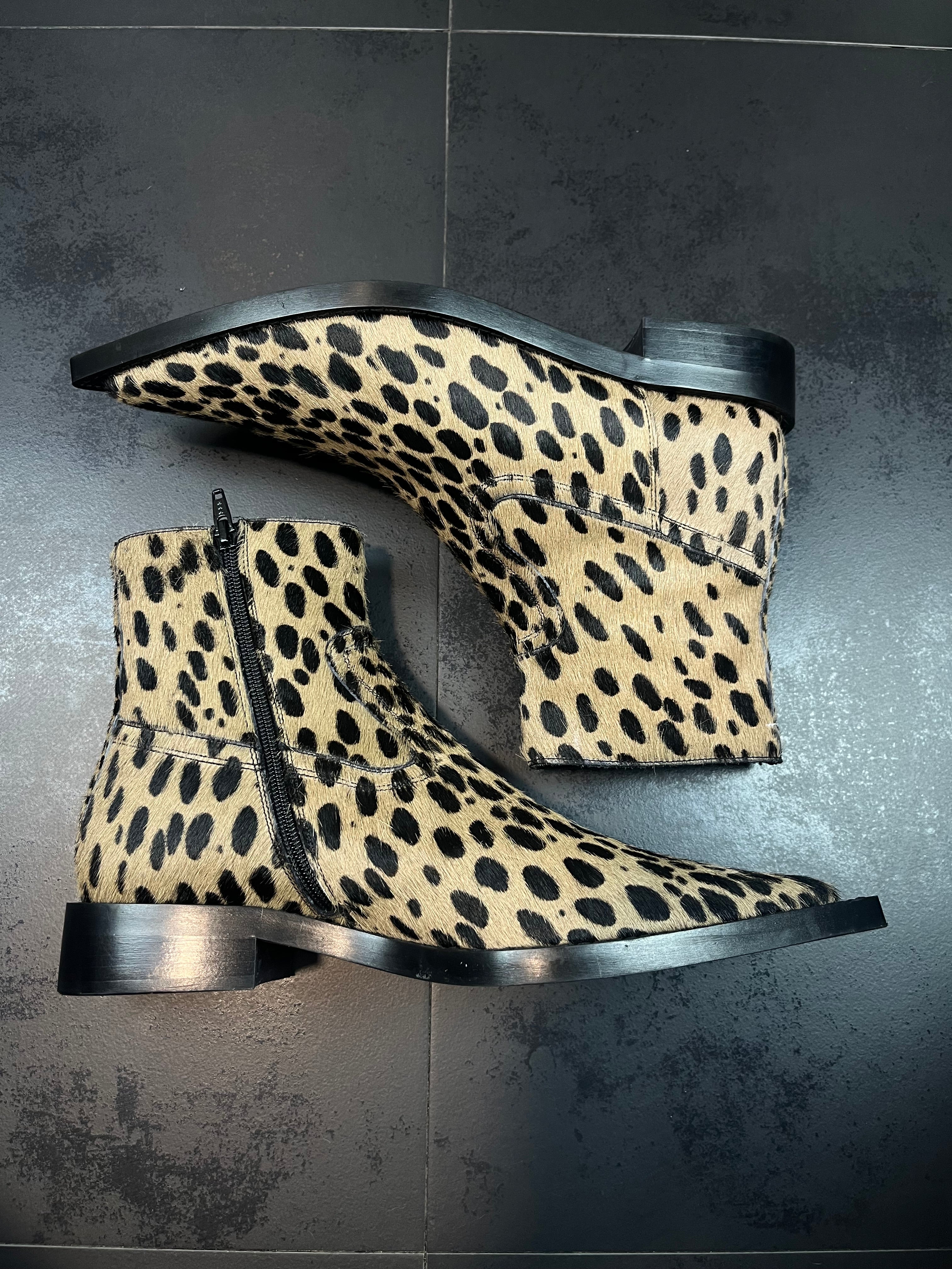 2018 Maison Margiela MM6 Ponyhair Pointy Boots