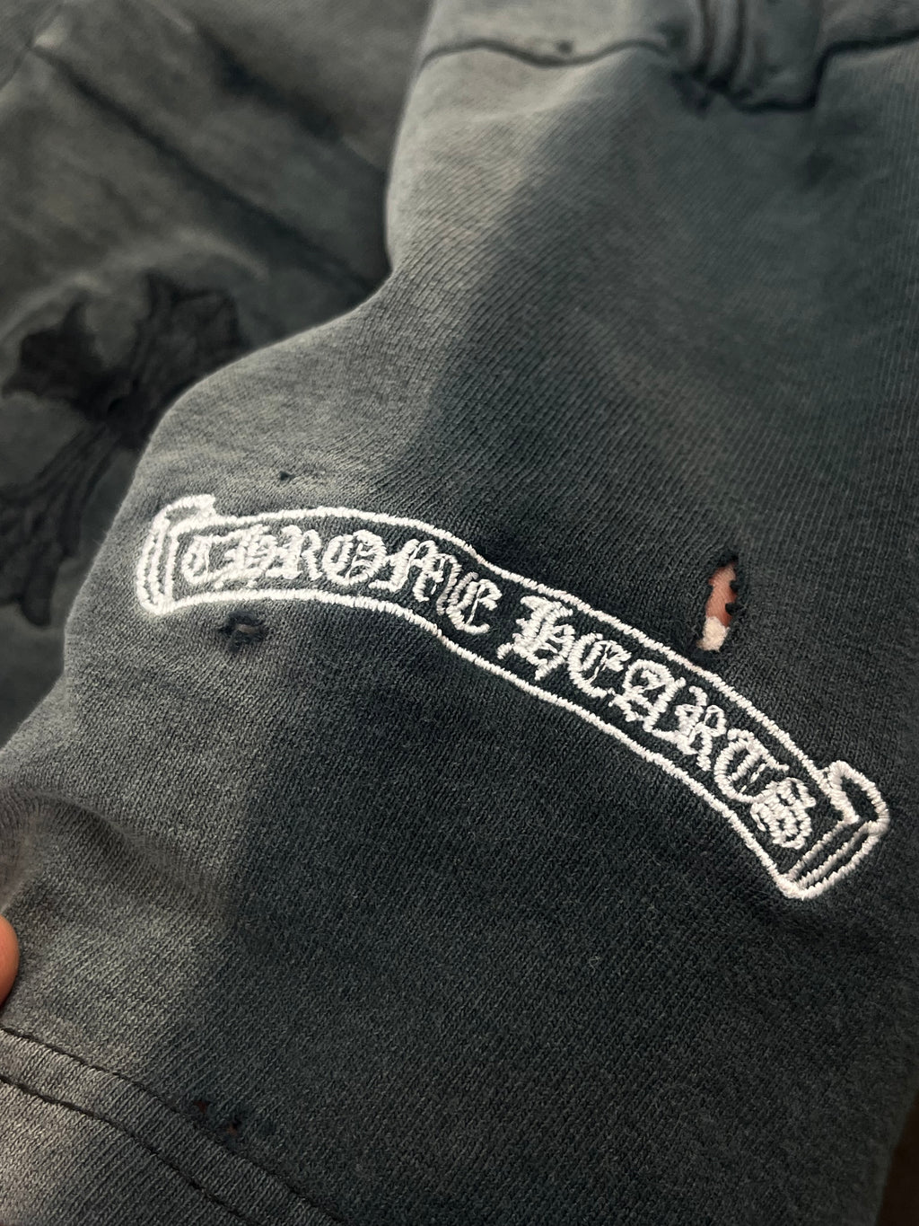 90's Chrome Hearts Cross/Scroll Embroidery Pocket Tee