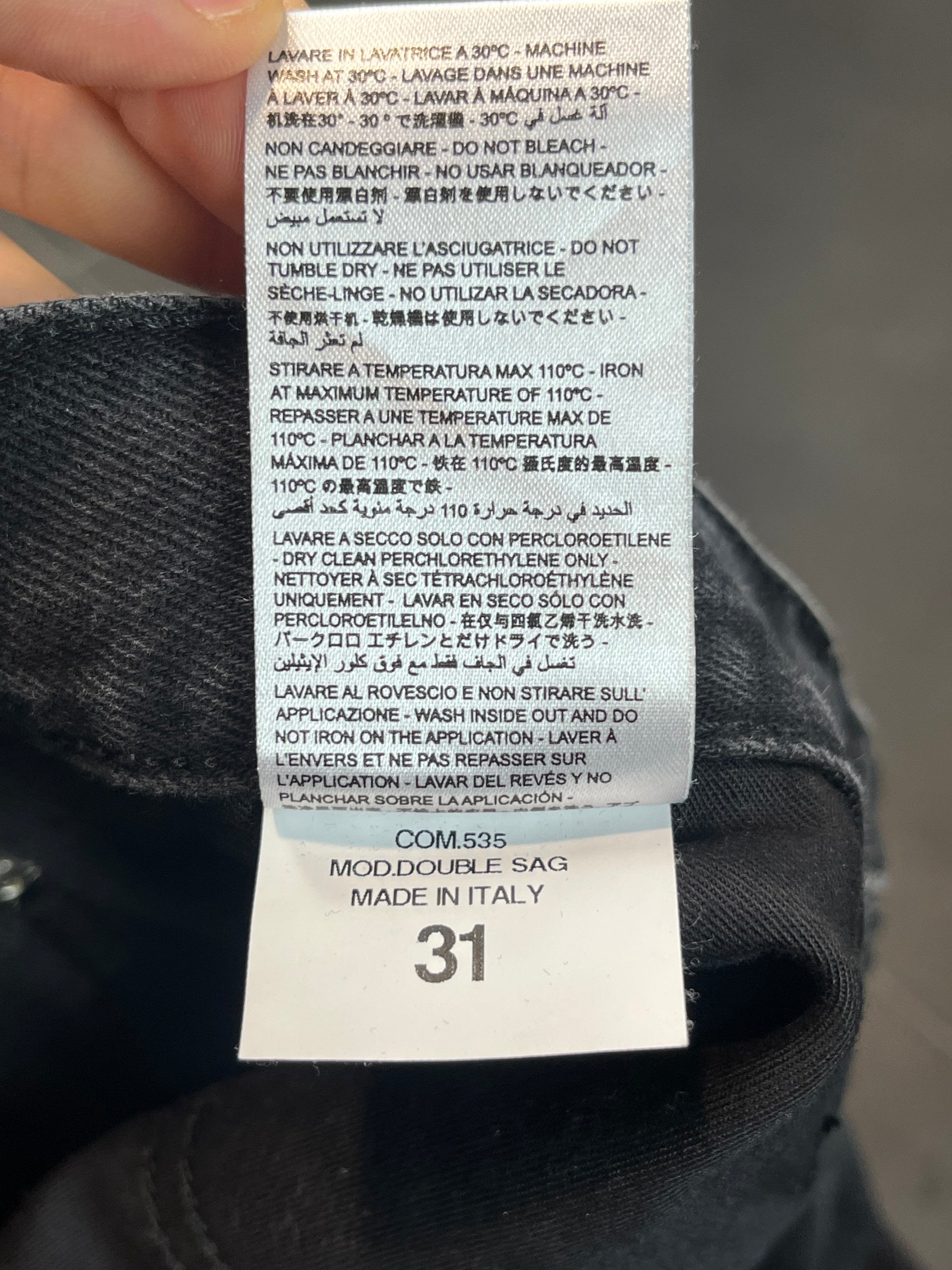 SS16 Hood By Air “Double Sag” Double Knees Denim