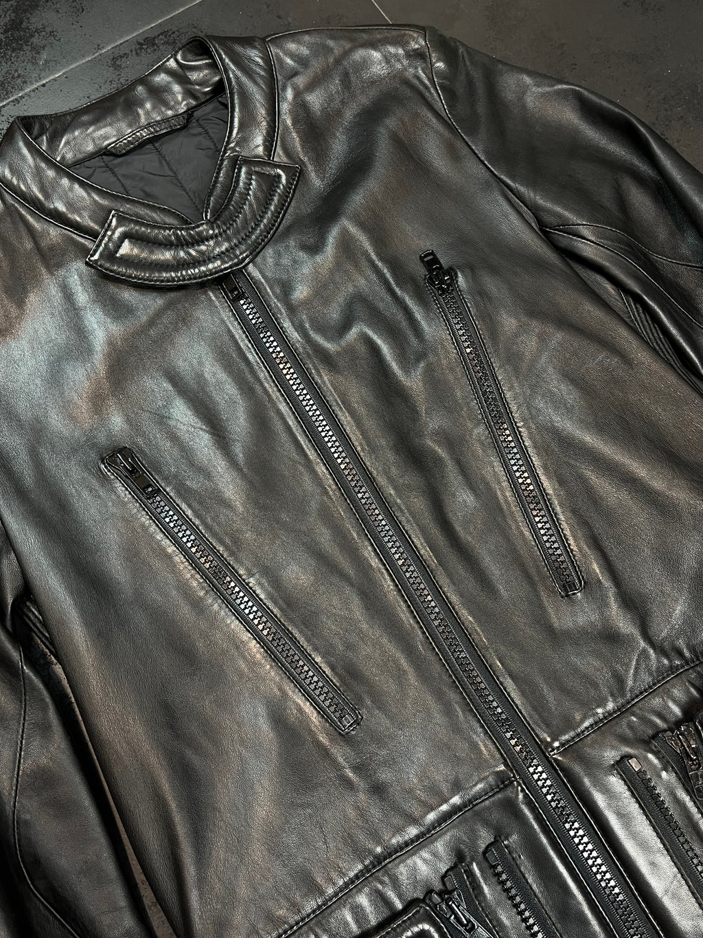 AW11 Maison Margiela 8 zip Rider Leather Jacket