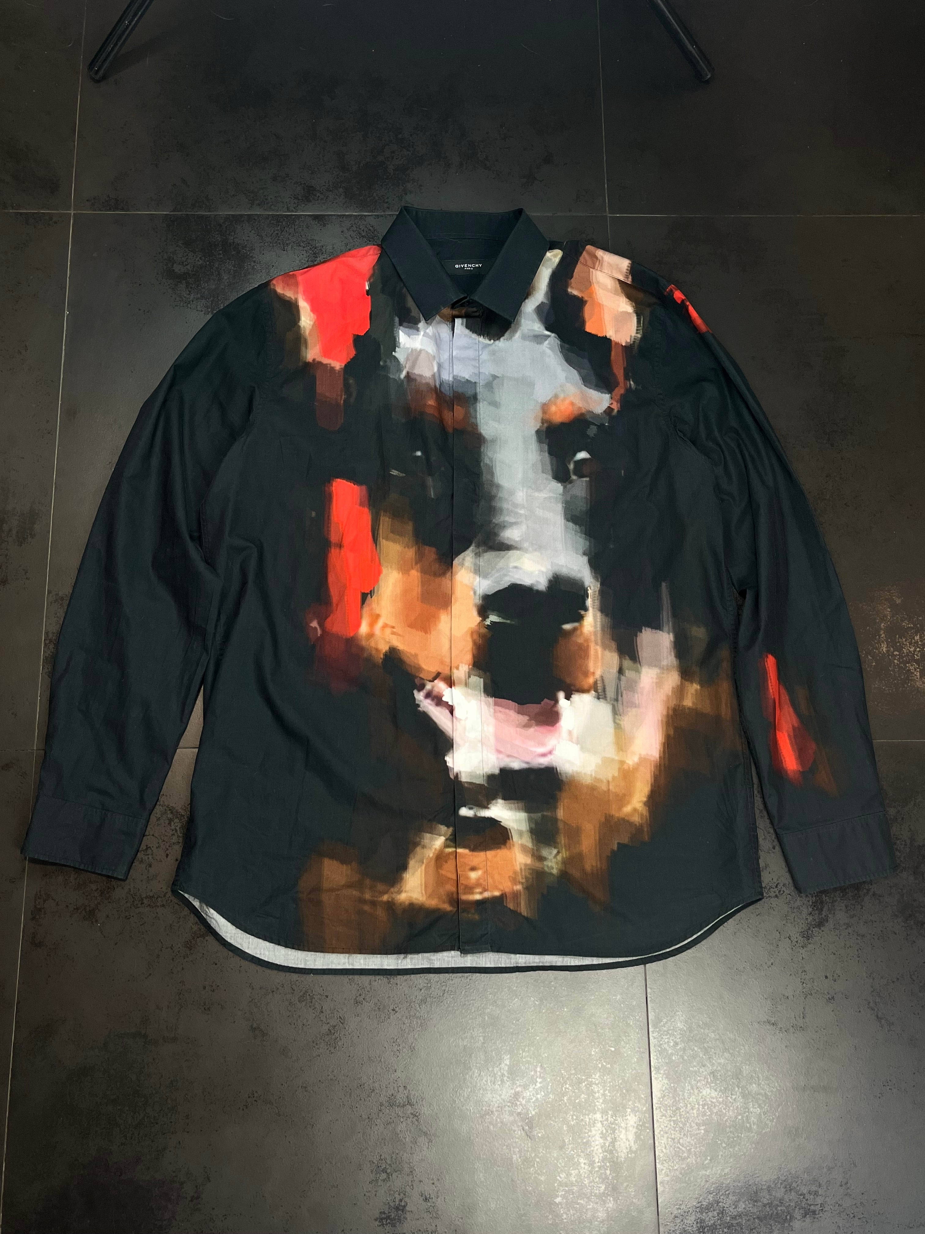 Givenchy Dobbermann Oil Painting Shirt By Riccardo Tisci