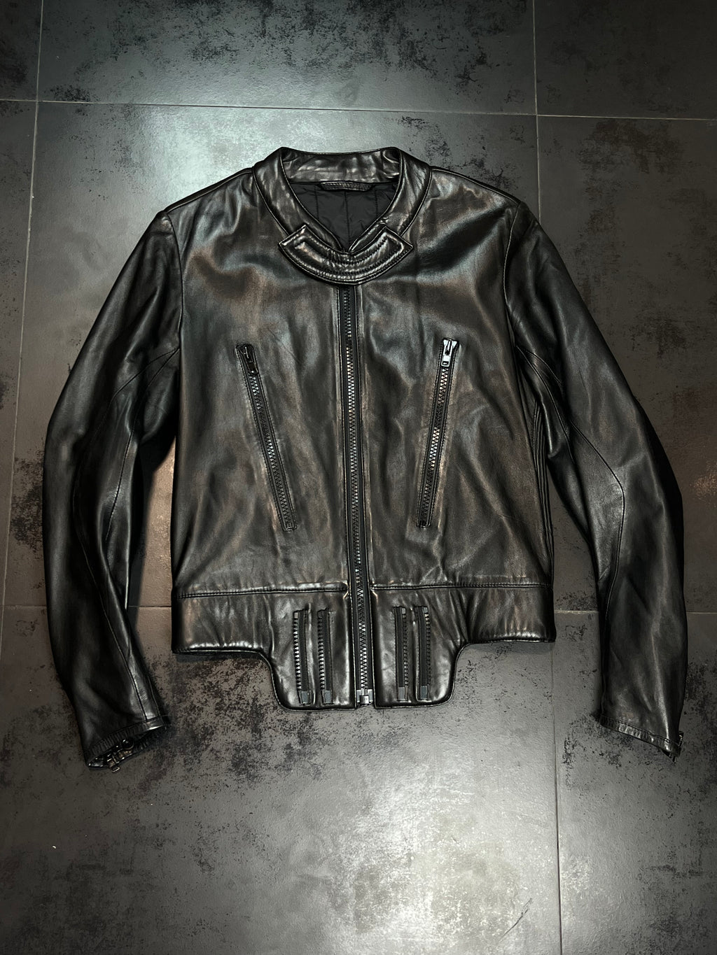 AW11 Maison Margiela 8 zip Rider Leather Jacket