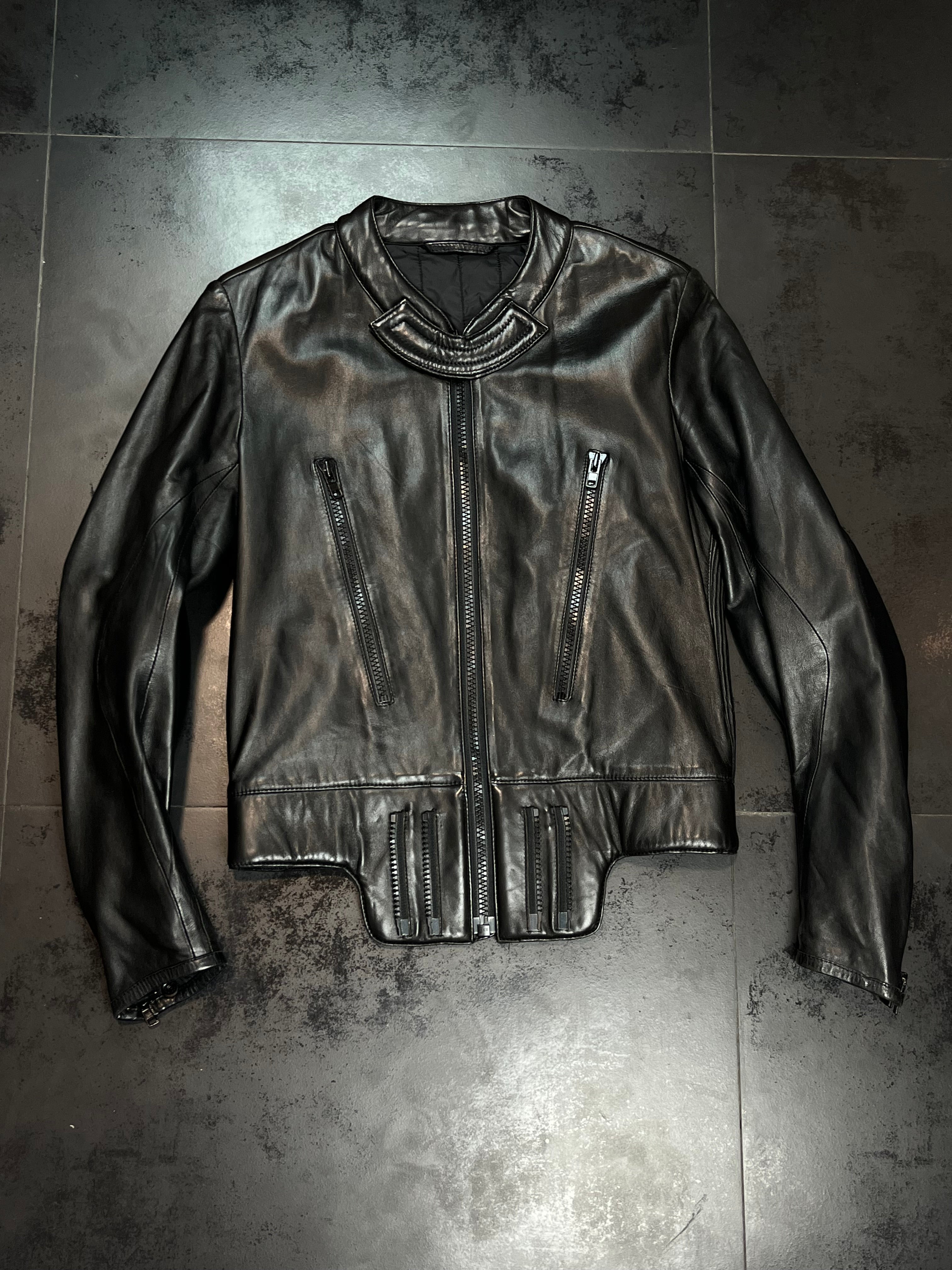 AW11 Maison Margiela 8 zip Rider Leather Jacket