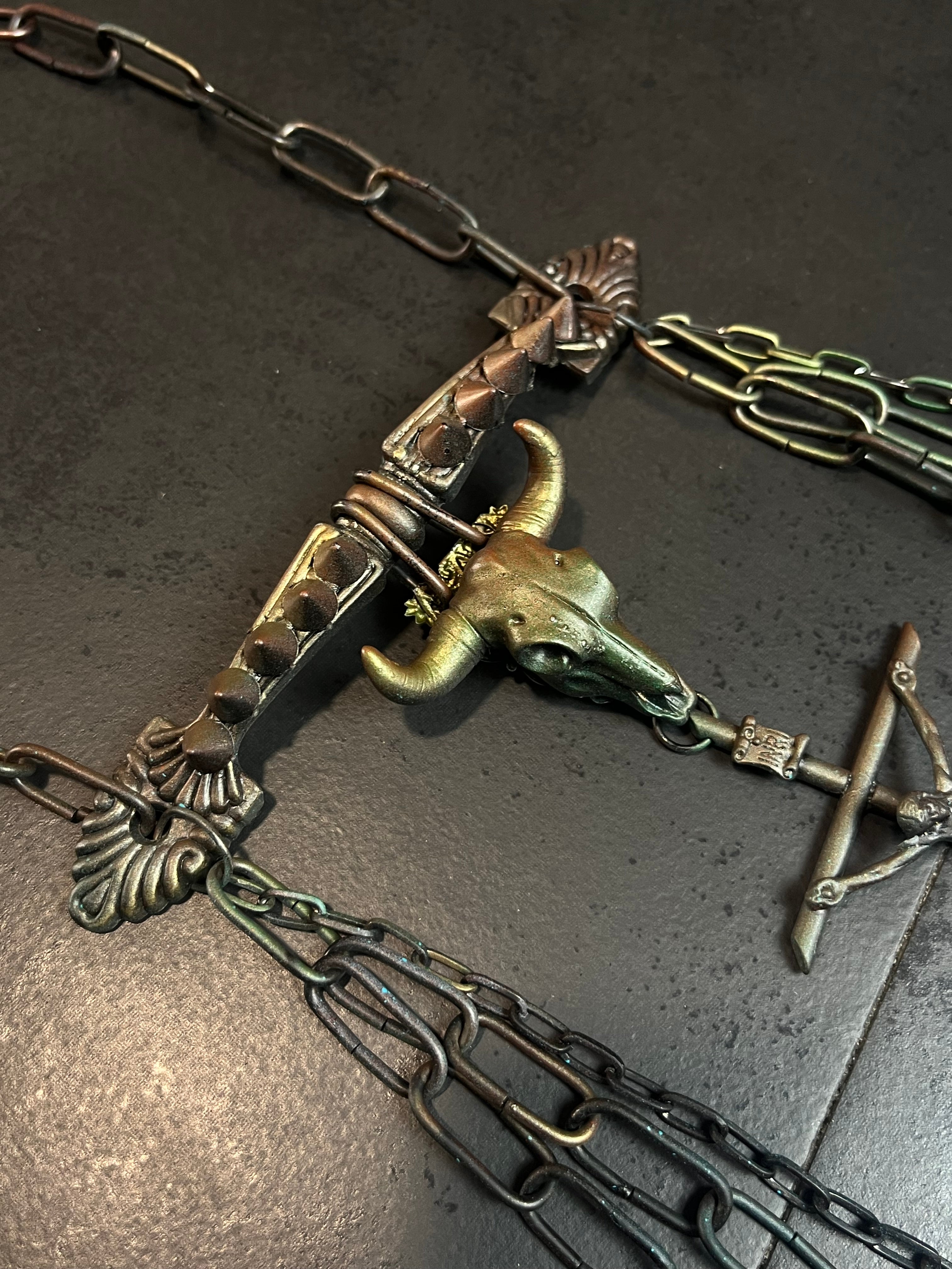 1of1 1994 Jean Pault Gaultier Multichains-Buffalo-Thorns Rosary