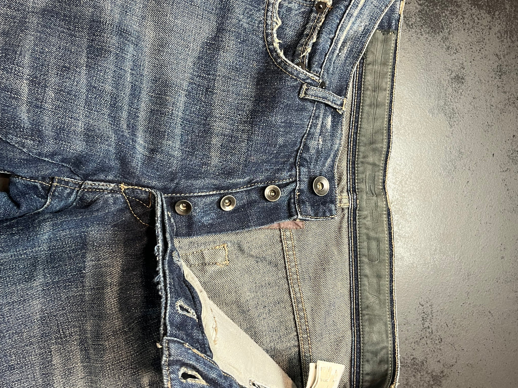 FW08 Rick Owens Drkshdw “Dirty Blue” Detroit Denim