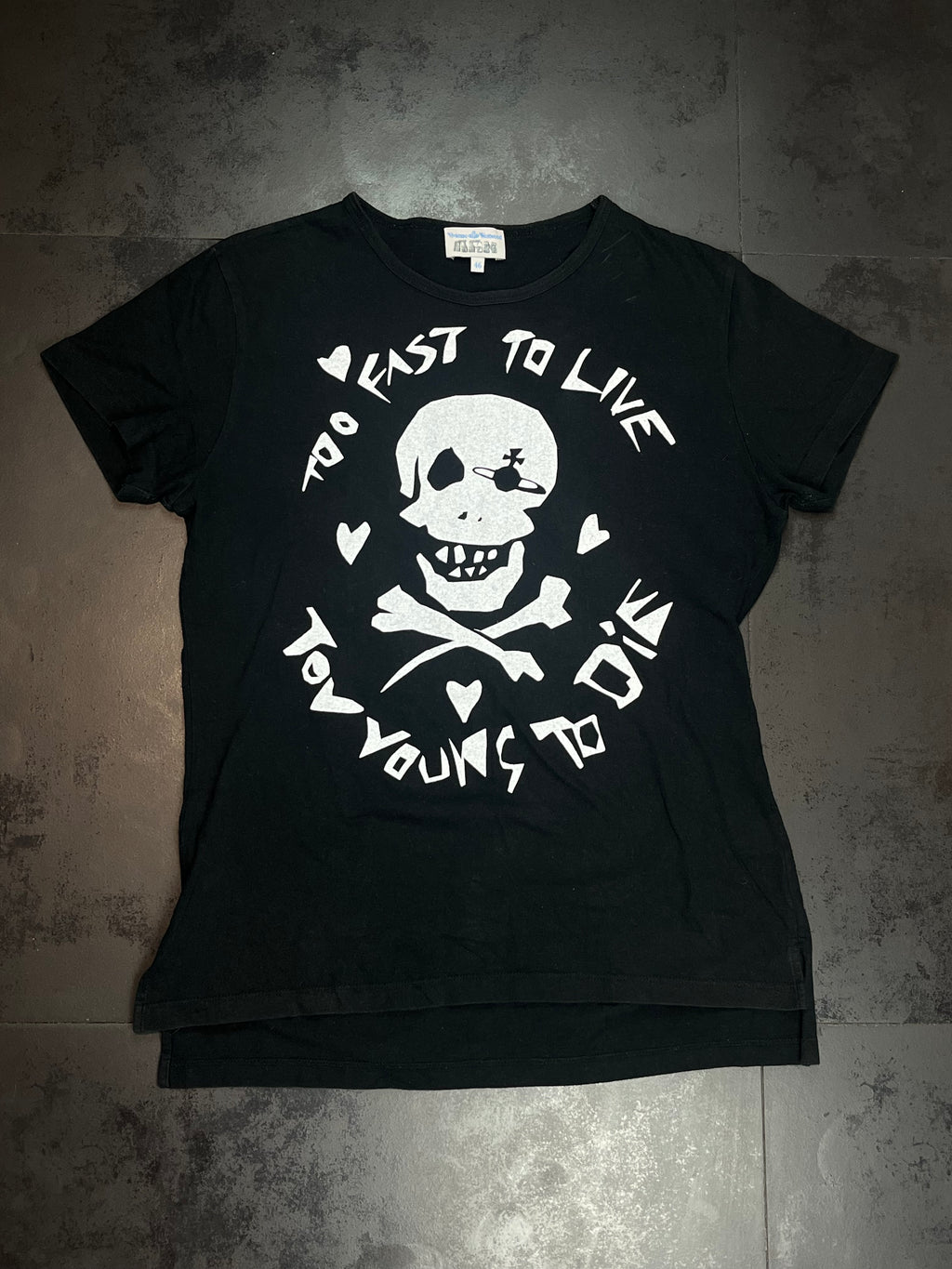 00s Vivienne Westwood “Too Fast To Live Too Young To Die” Graphic Tee