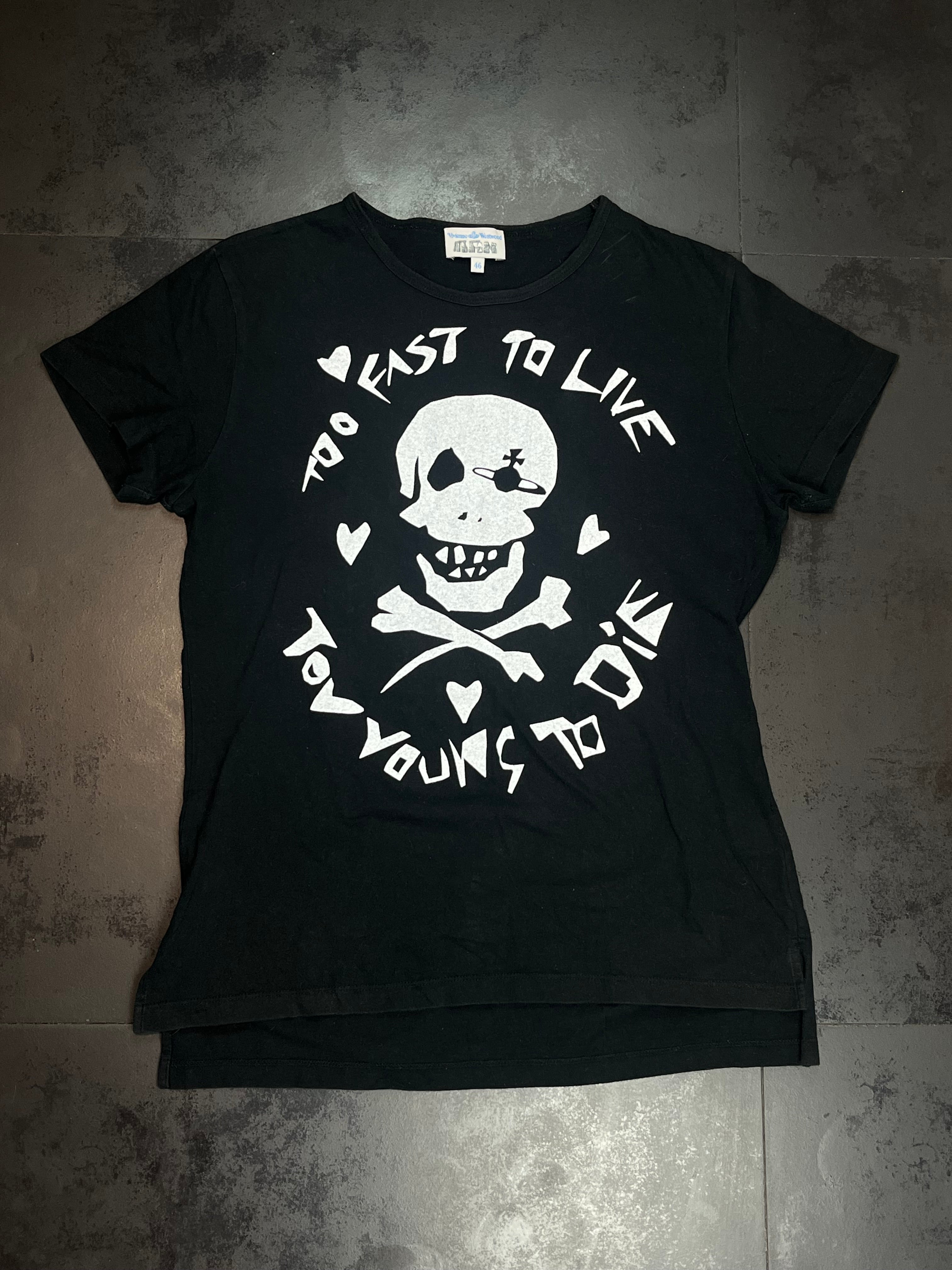 00s Vivienne Westwood “Too Fast To Live Too Young To Die” Graphic Tee