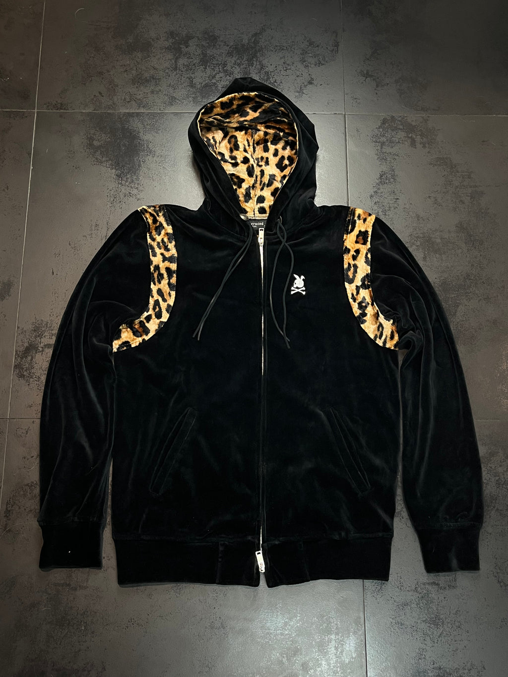 Mastermind x Neighborhood “Teddy” Cheetah Print Velour Hoodie