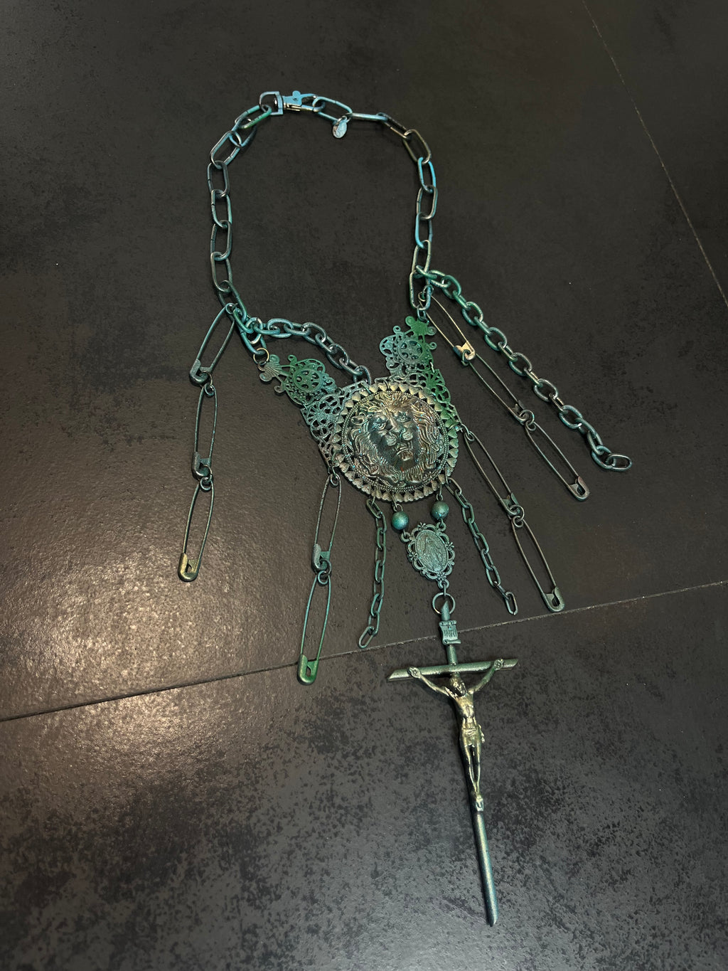 1of1 1994 Jean Pault Gaultier Safety Pins-Lion Rosary