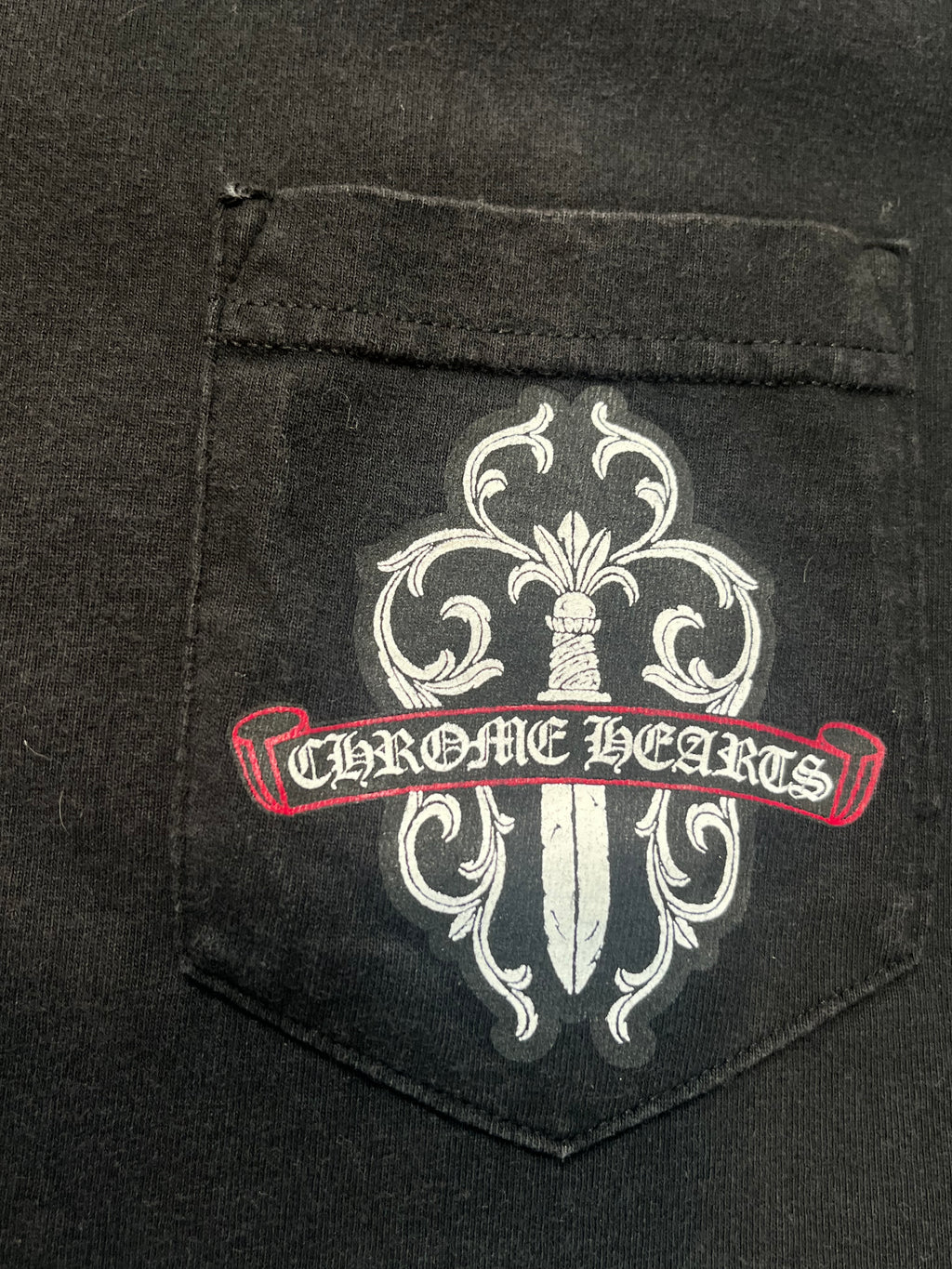 Chrome Hearts Camo Dagger/Scroll Logo Pocket Tee