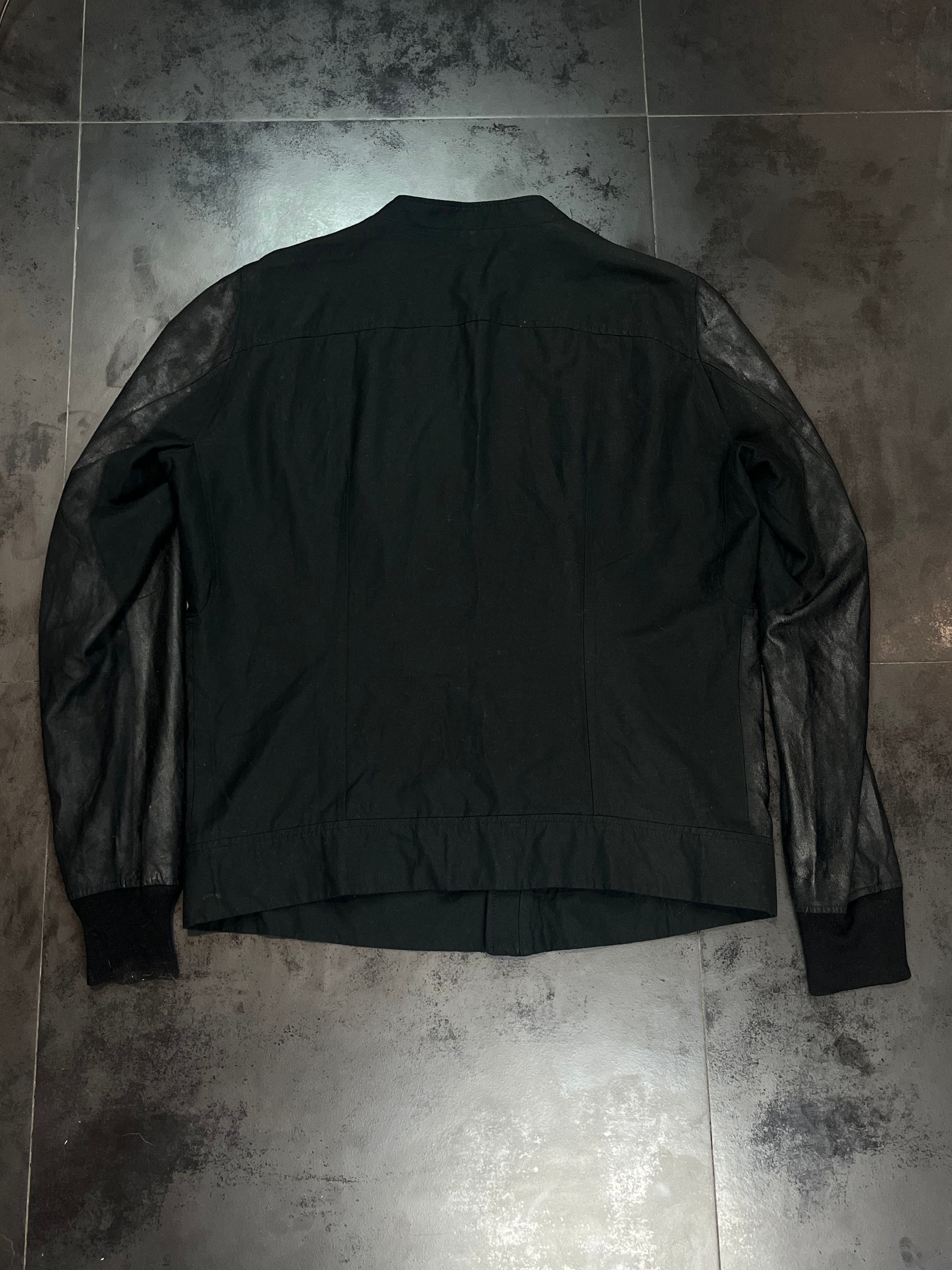 Rick Owens Asymmetrical Zip Waxed Jacket