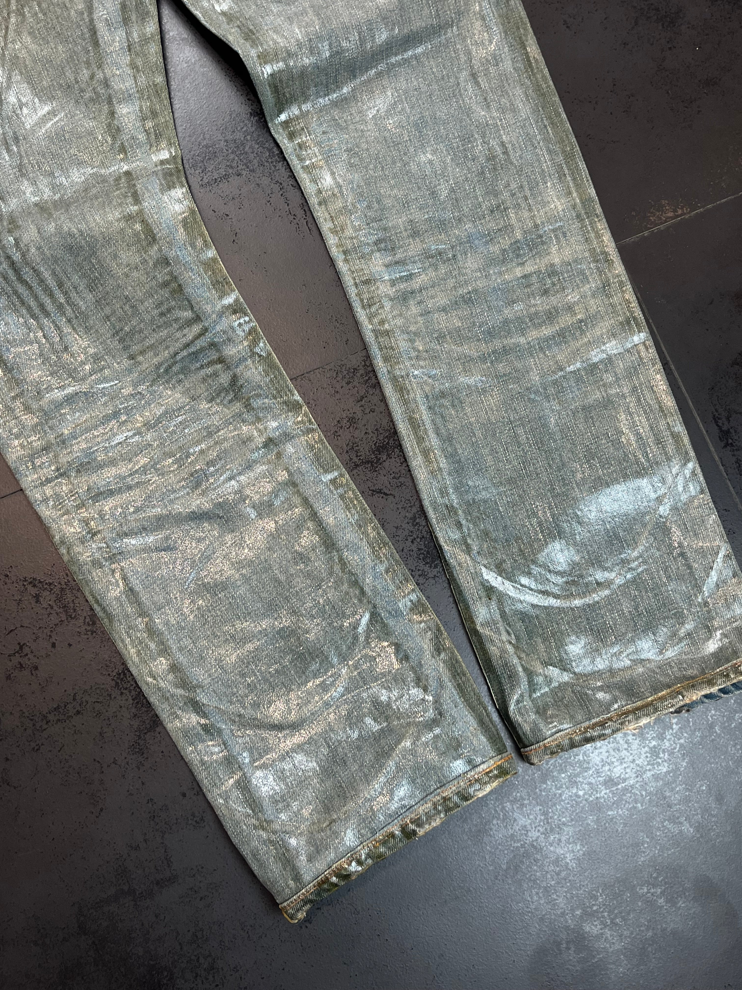 SS04 Dior Strip “Bleu Claire” Ice Wax Denim