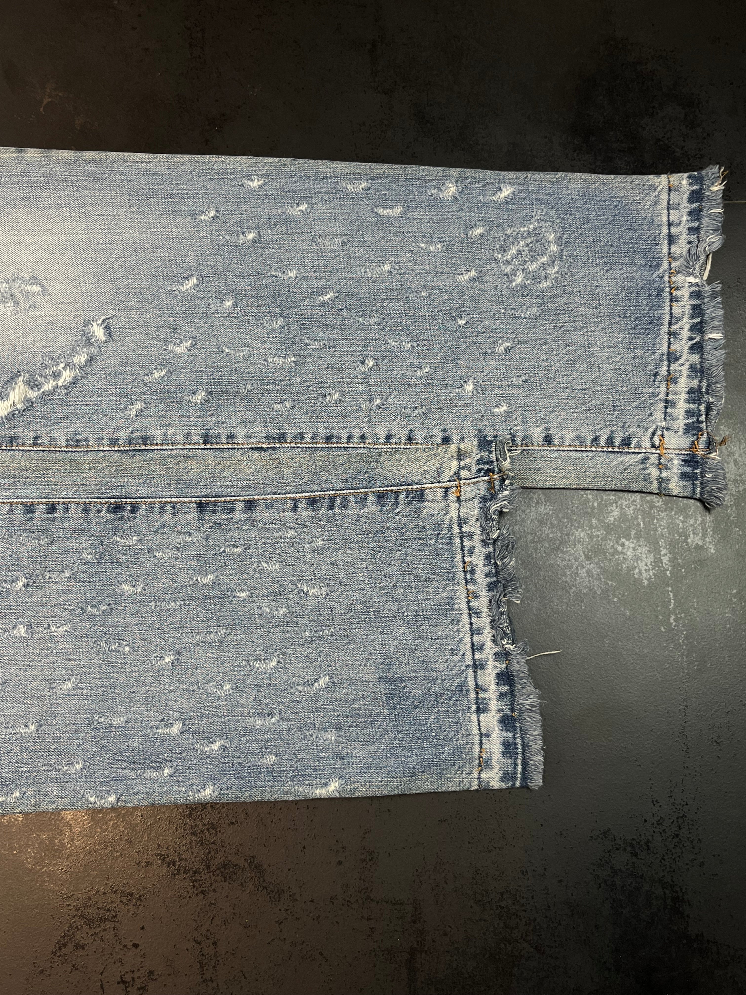 2000s Dolce & Gabbana Studded-Eroded Bootcut Denim