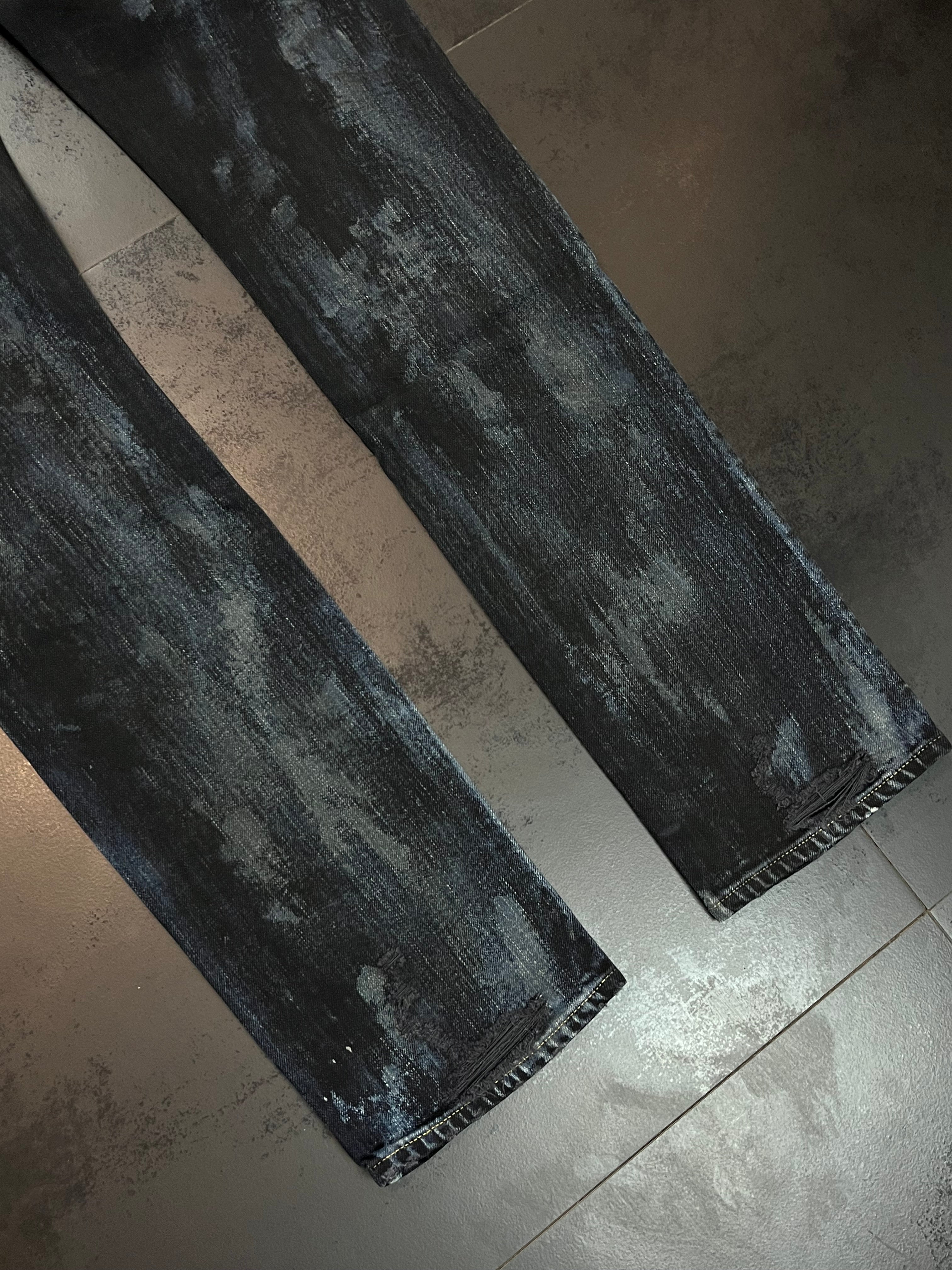2014 Saint Laurent Paris “Oil Spill” Denim By Hedi Slimane