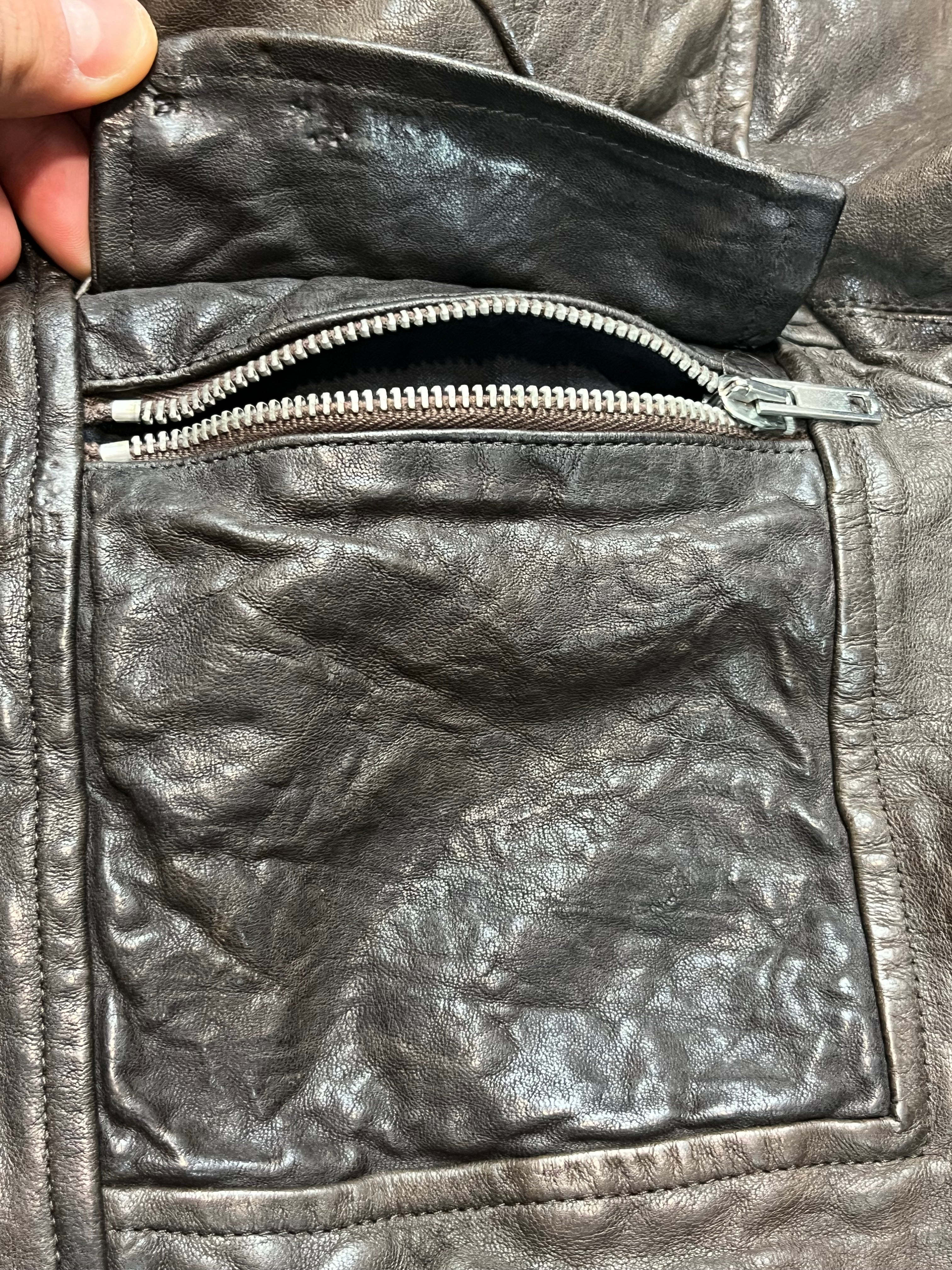 AW08 Rick Owens Stag “Bruiser” 5 Pocket Leather Jacket