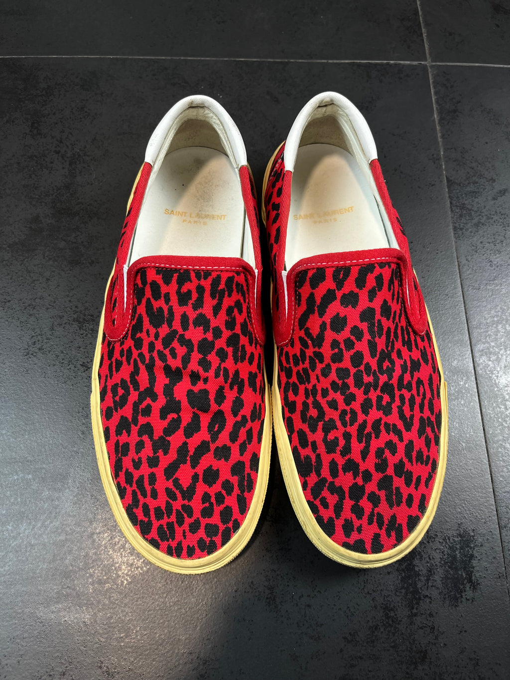 Saint Laurent Paris “Babycat” Slip Ons By Hedi Slimane
