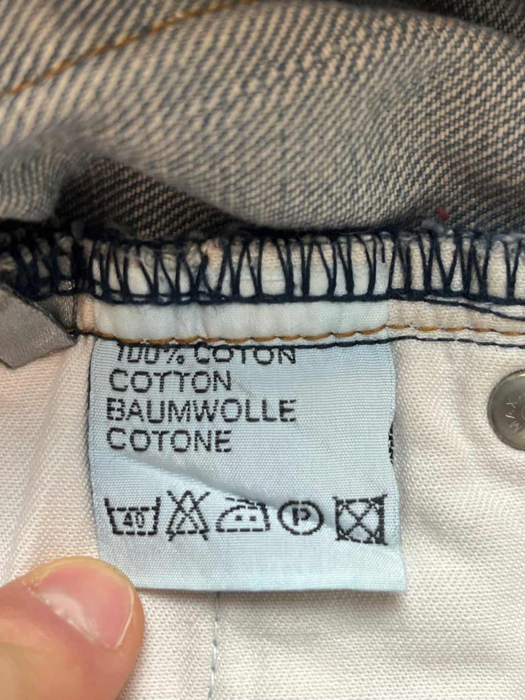 SS04 Dior Strip “Bleu Claire” Ice Wax Denim