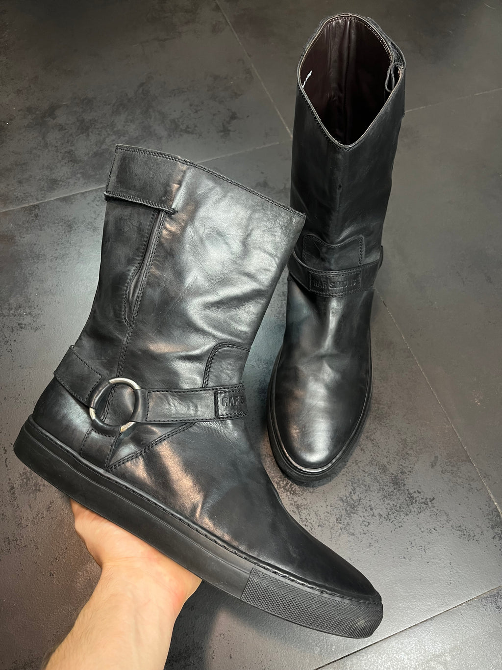 AW10 Raf Simons “Creeper/Harness” Boots