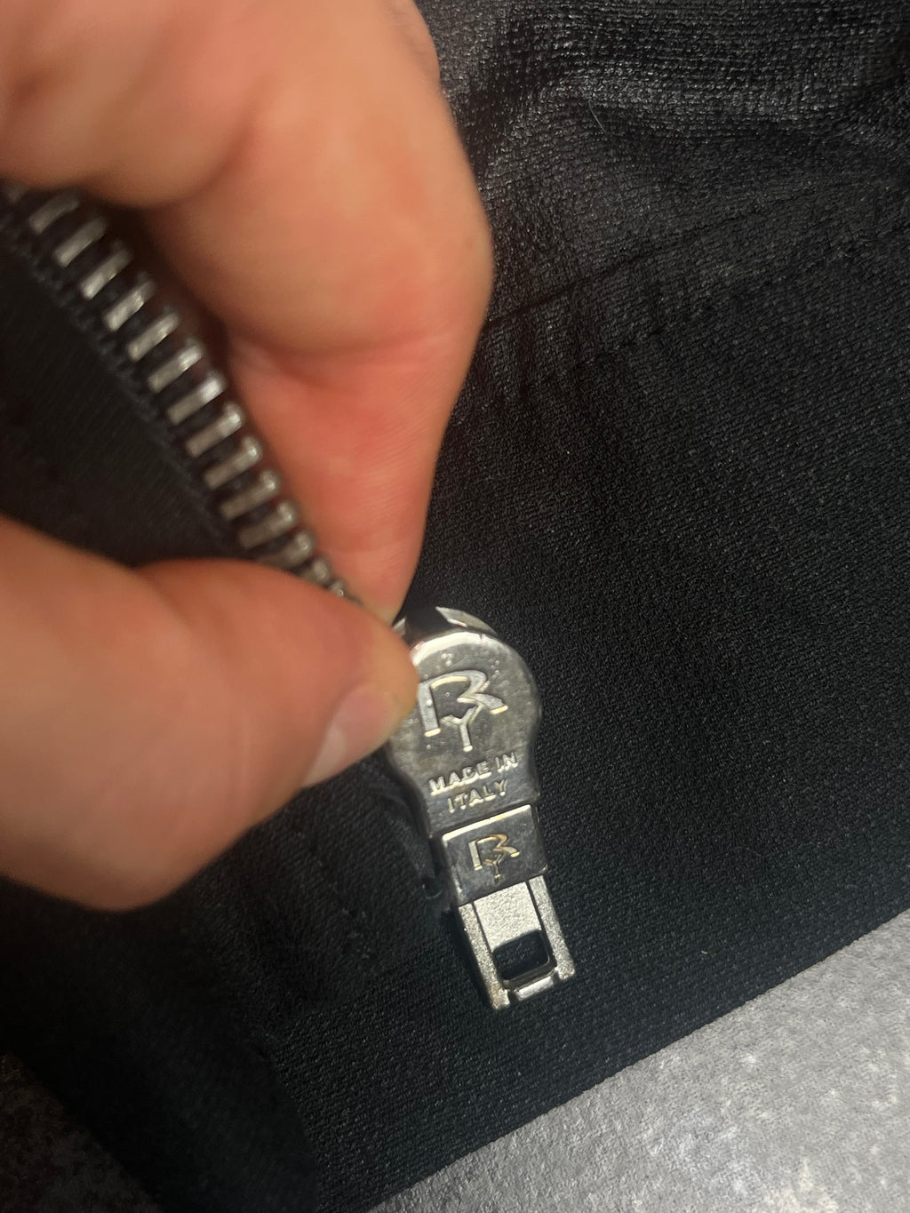 Rick Owens Asymmetrical Zip Waxed Jacket