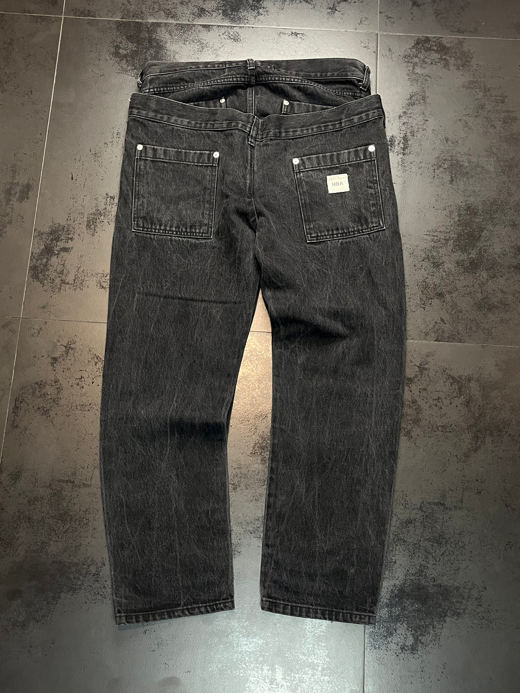 SS16 Hood By Air “Double Sag” Double Knees Denim