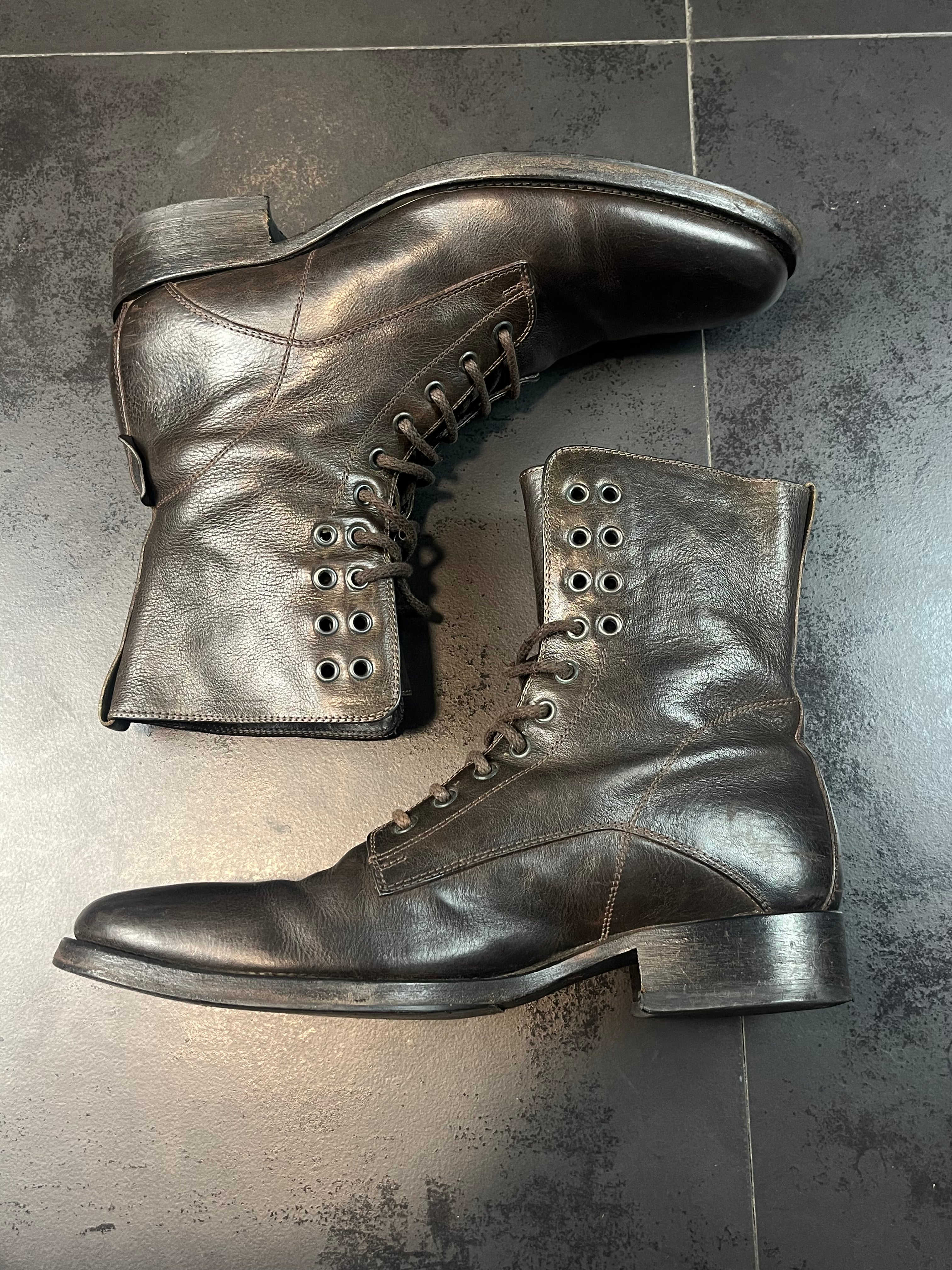 AW05 Dior “In The Morning” 10 Eyelets Combat Boots