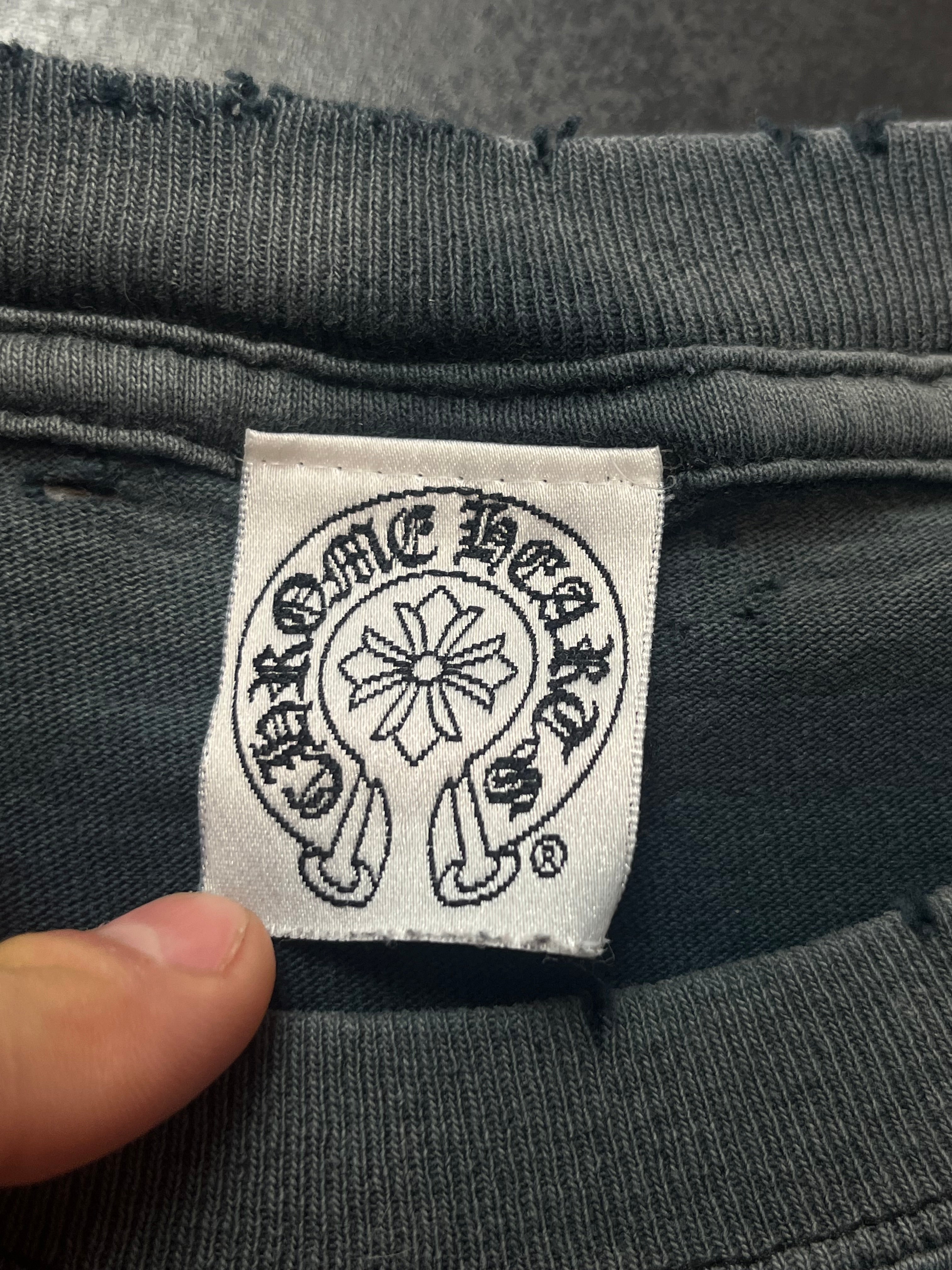 90's Chrome Hearts Cross/Scroll Embroidery Pocket Tee