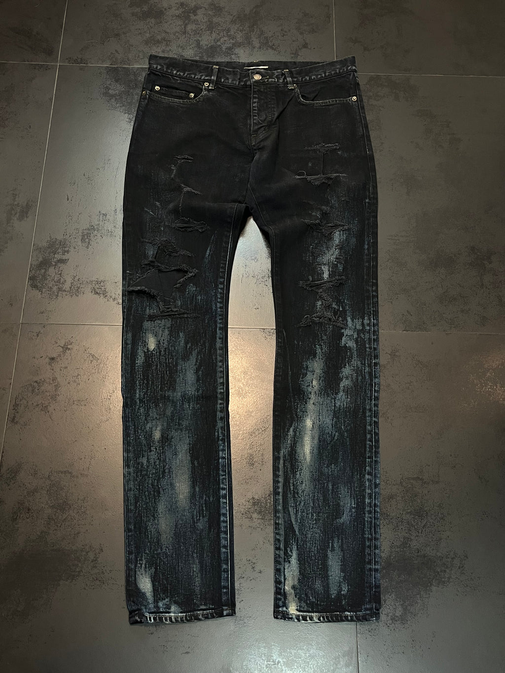 2014 Saint Laurent Paris “Oil Spill” Denim By Hedi Slimane