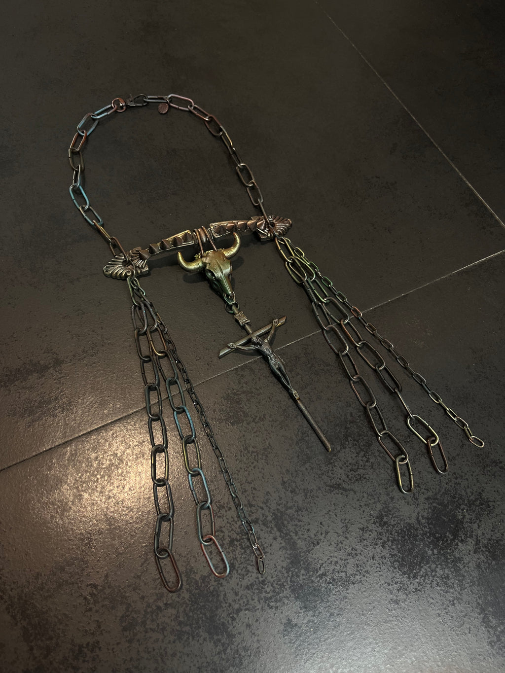 1of1 1994 Jean Pault Gaultier Multichains-Buffalo-Thorns Rosary